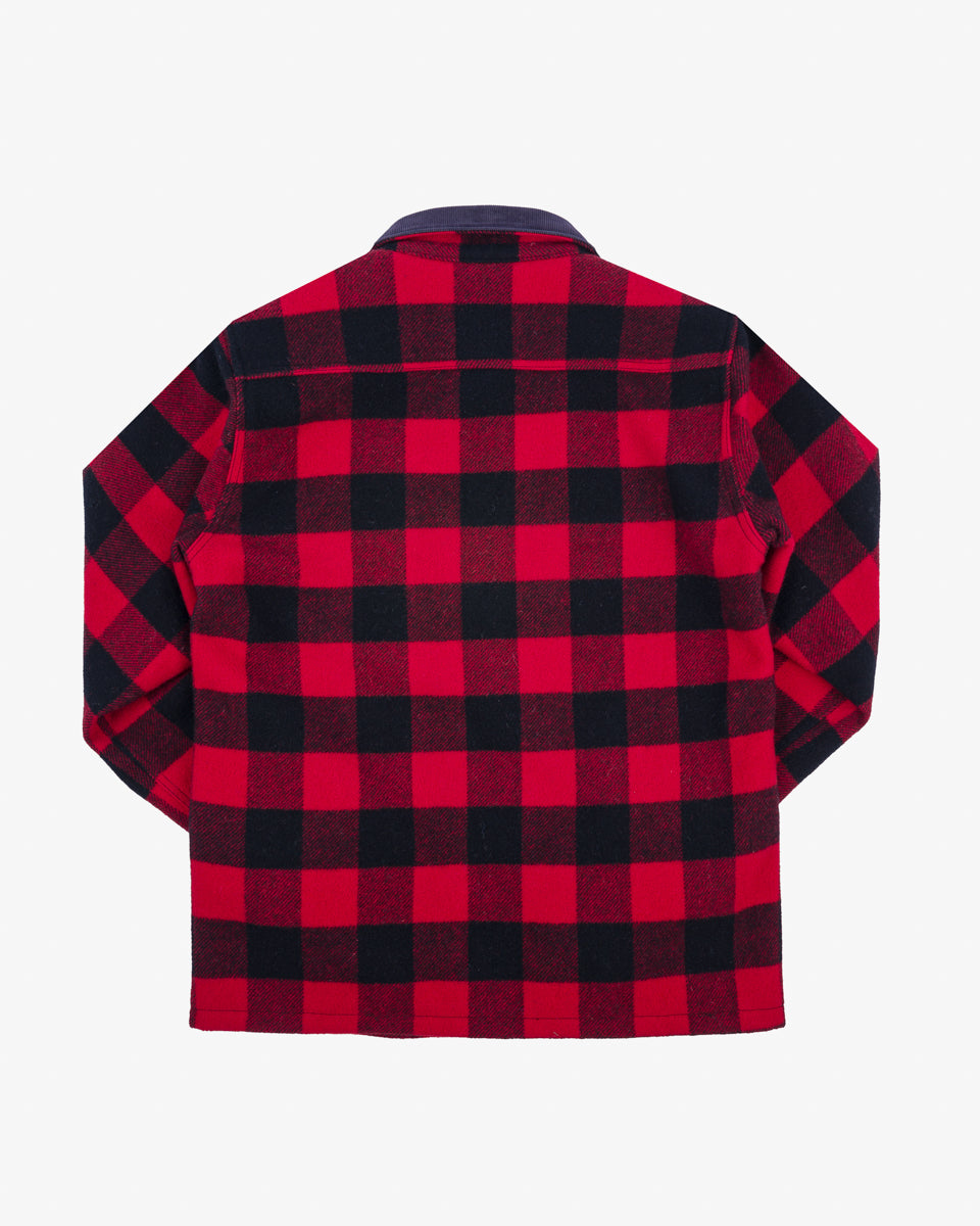 Wool Buffalo Check Bush Jacket - Red – Iron Heart