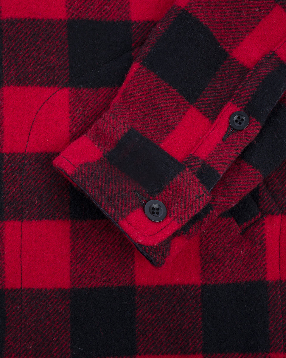 Wool Buffalo Check Bush Jacket - Red – Iron Heart