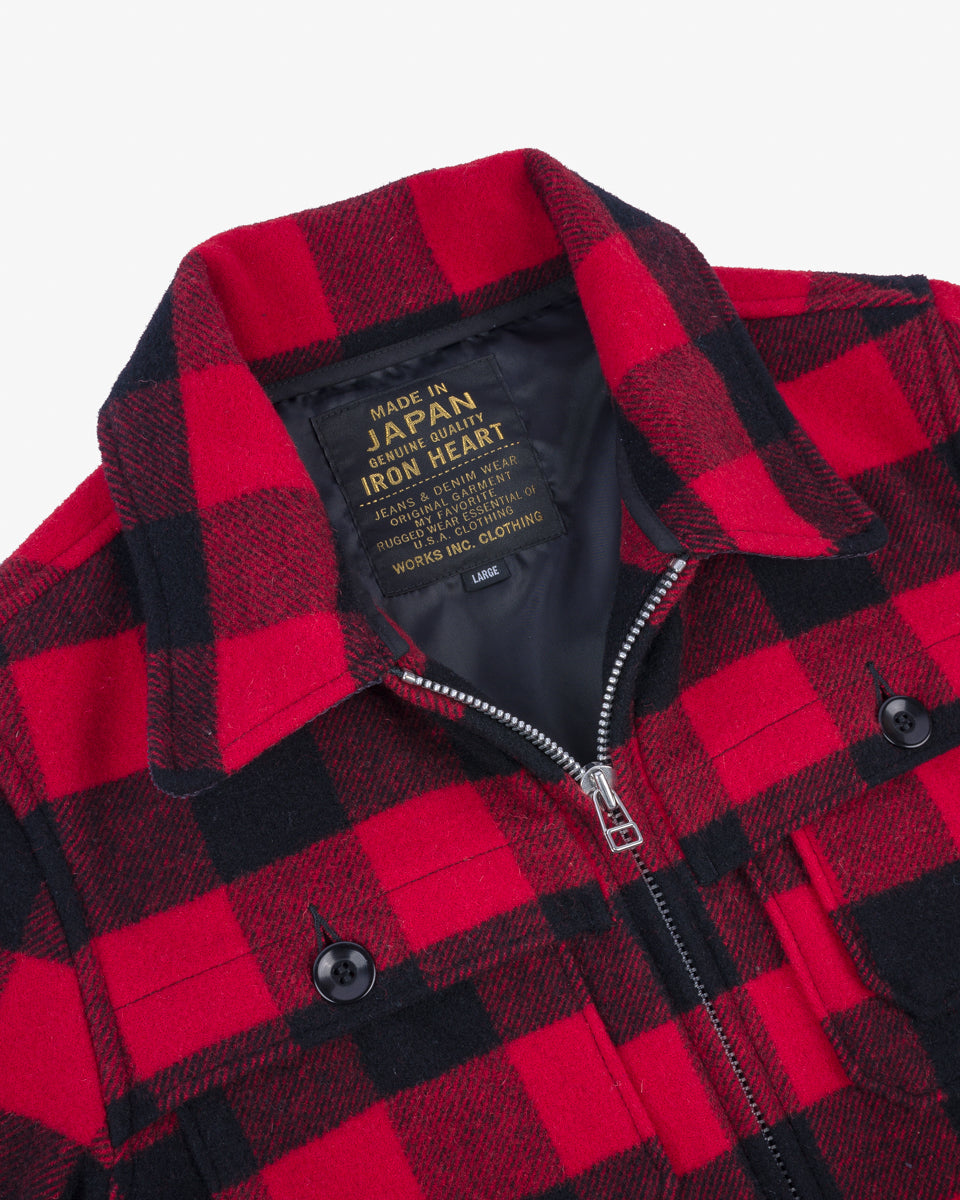 Wool Buffalo Check Hunting Jacket - Red – Iron Heart