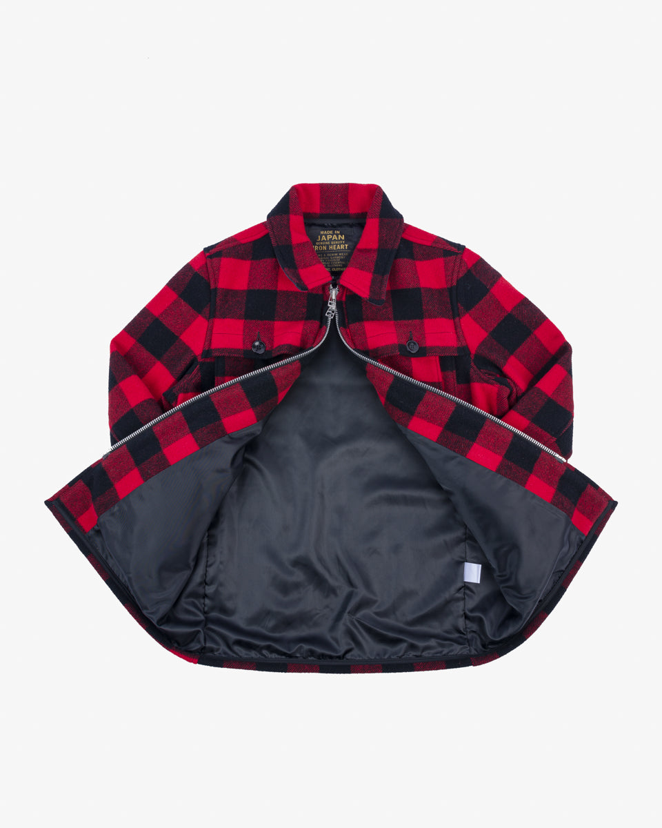 Wool Buffalo Check Hunting Jacket Red – Iron Heart