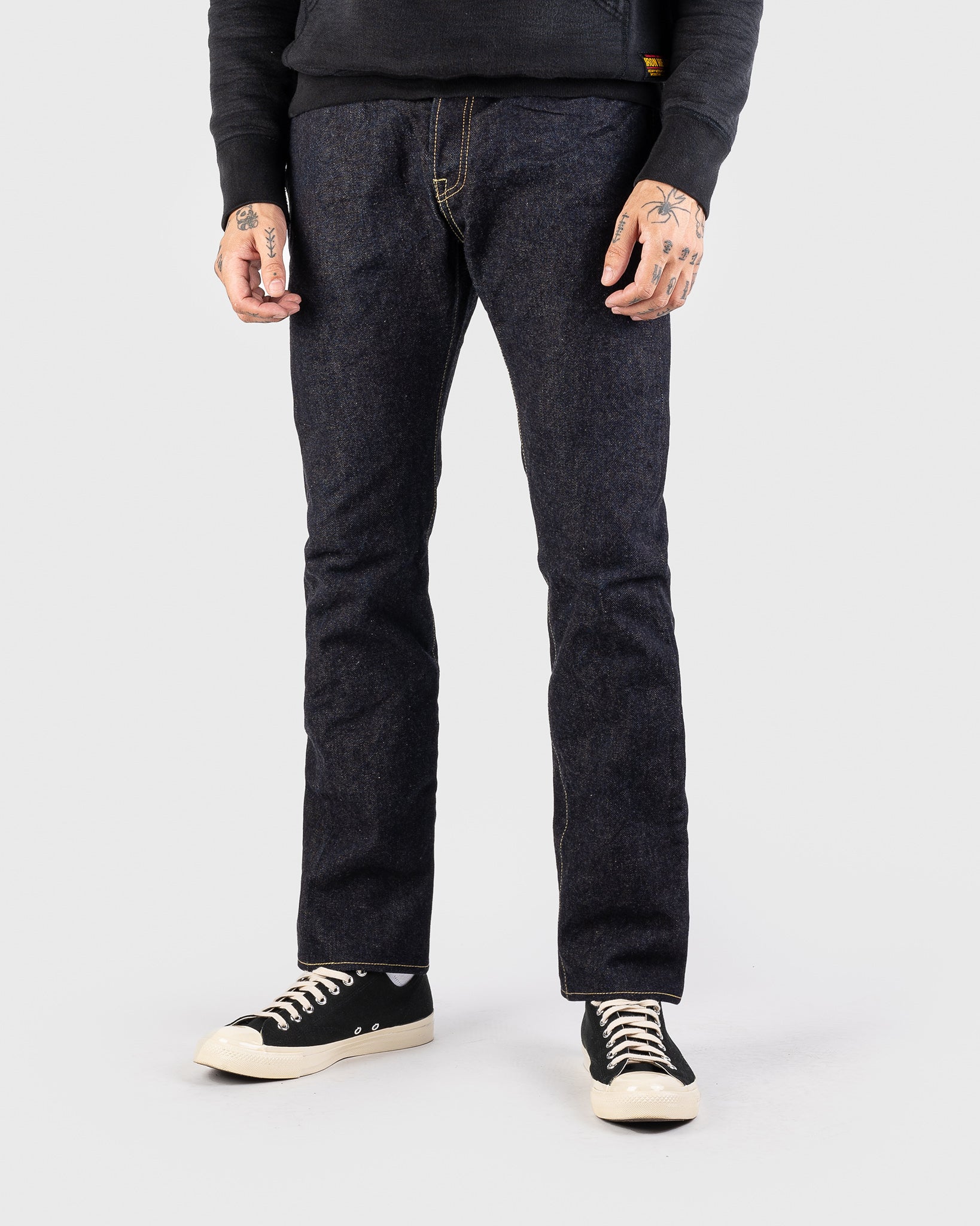 Iron Heart 19oz Left Hand Twill Selvedge Denim Slim Cut Jeans - Indigo