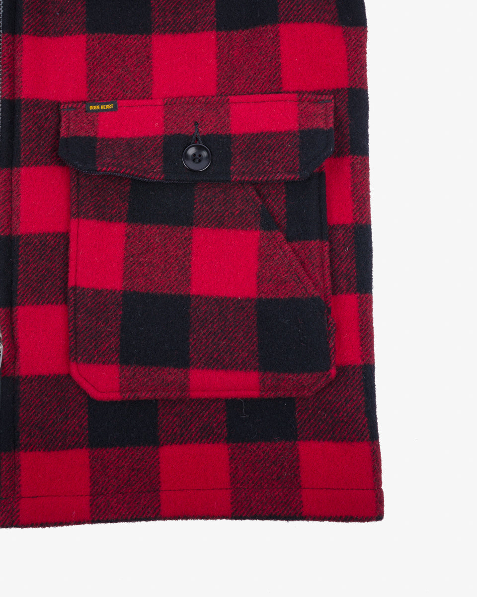 Wool Buffalo Check Hunting Jacket - Red – Iron Heart