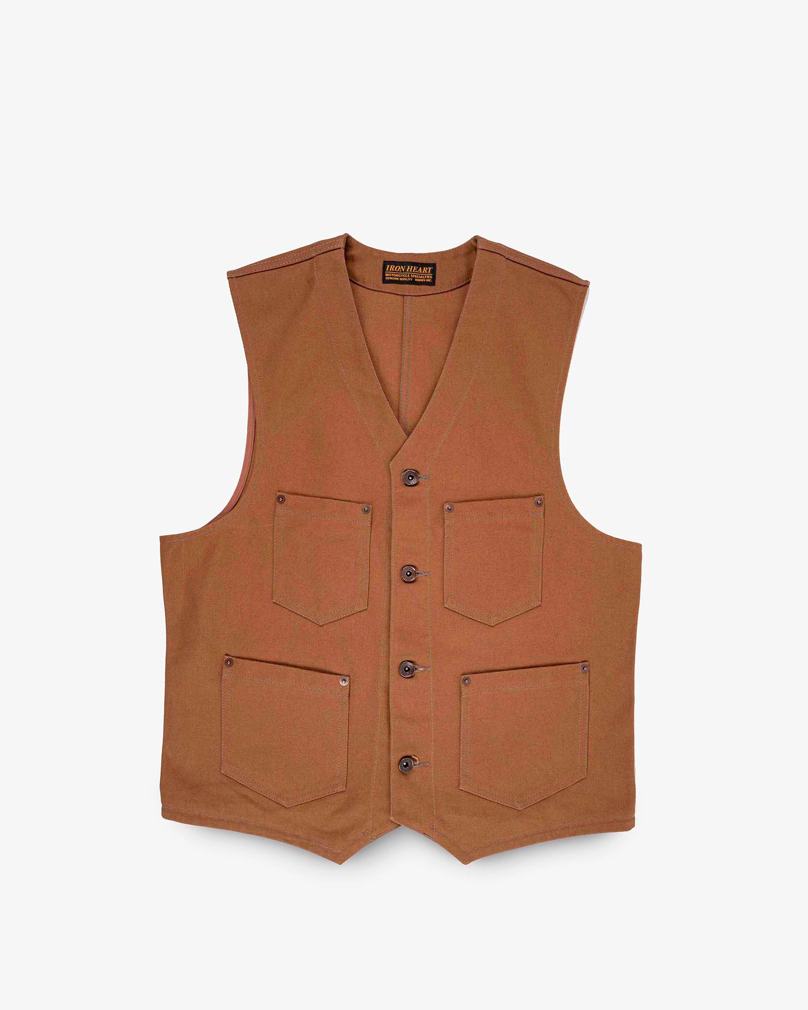 17oz Cotton Duck Work Vest - Brown