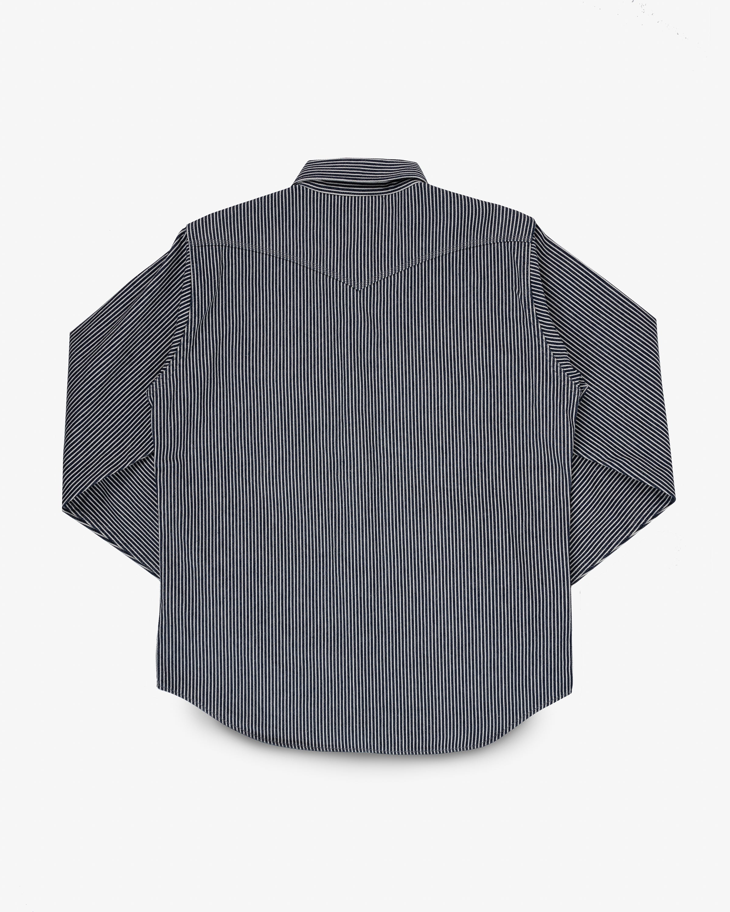 12oz Hickory Stripe CPO Shirt - Indigo