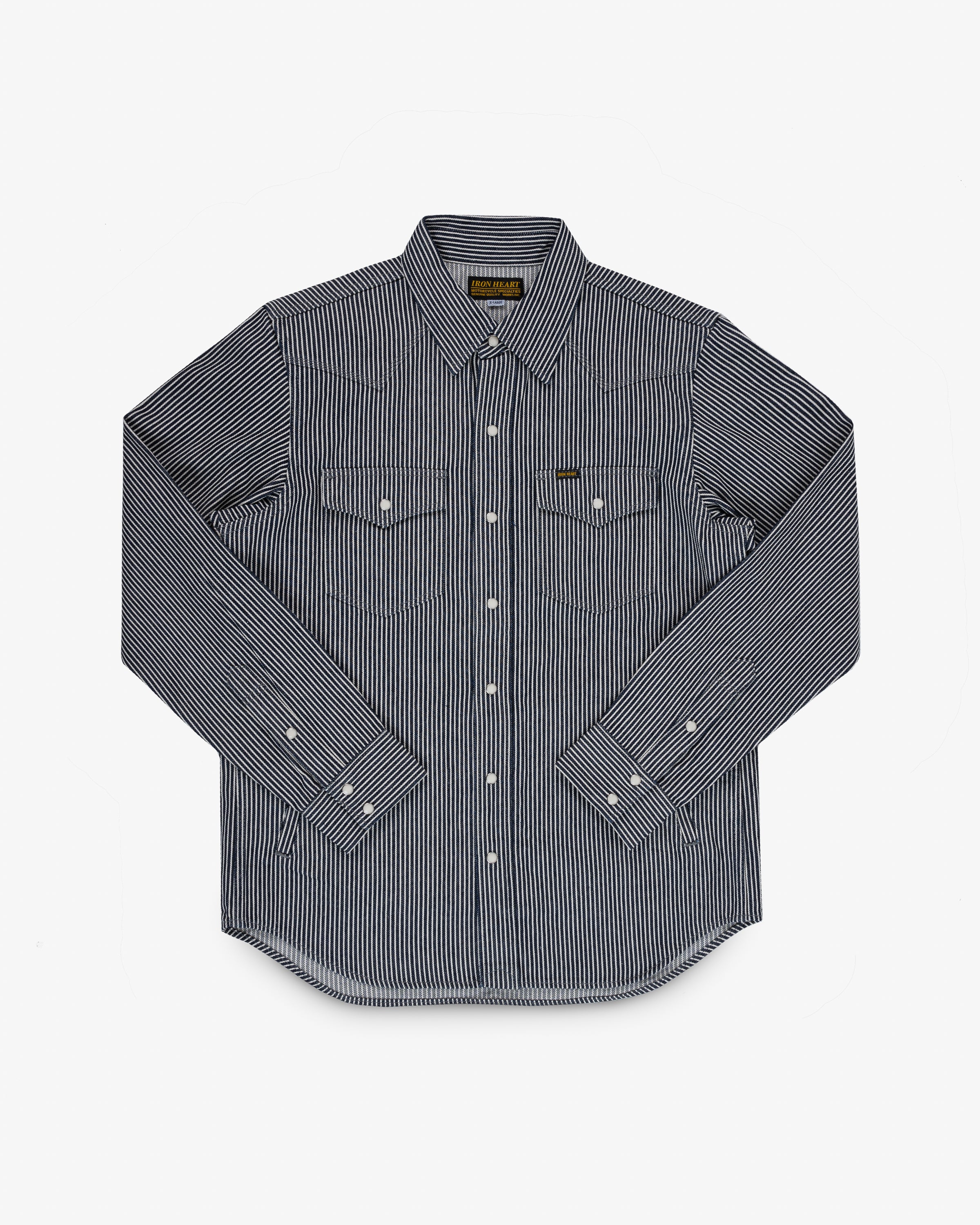 12oz Hickory Stripe CPO Shirt - Indigo