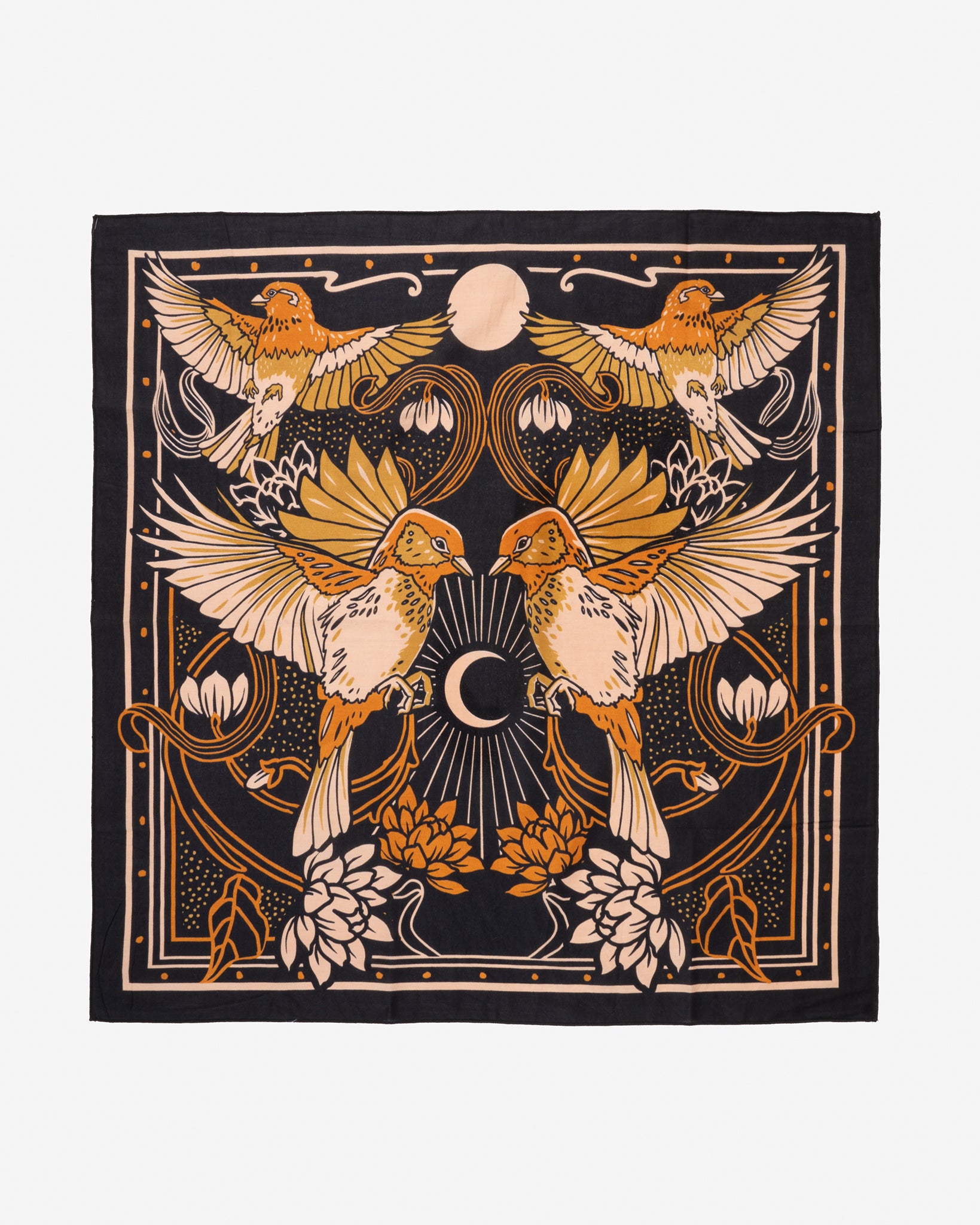 Felix Green Organic Cotton "Aviary" Bandana - Black