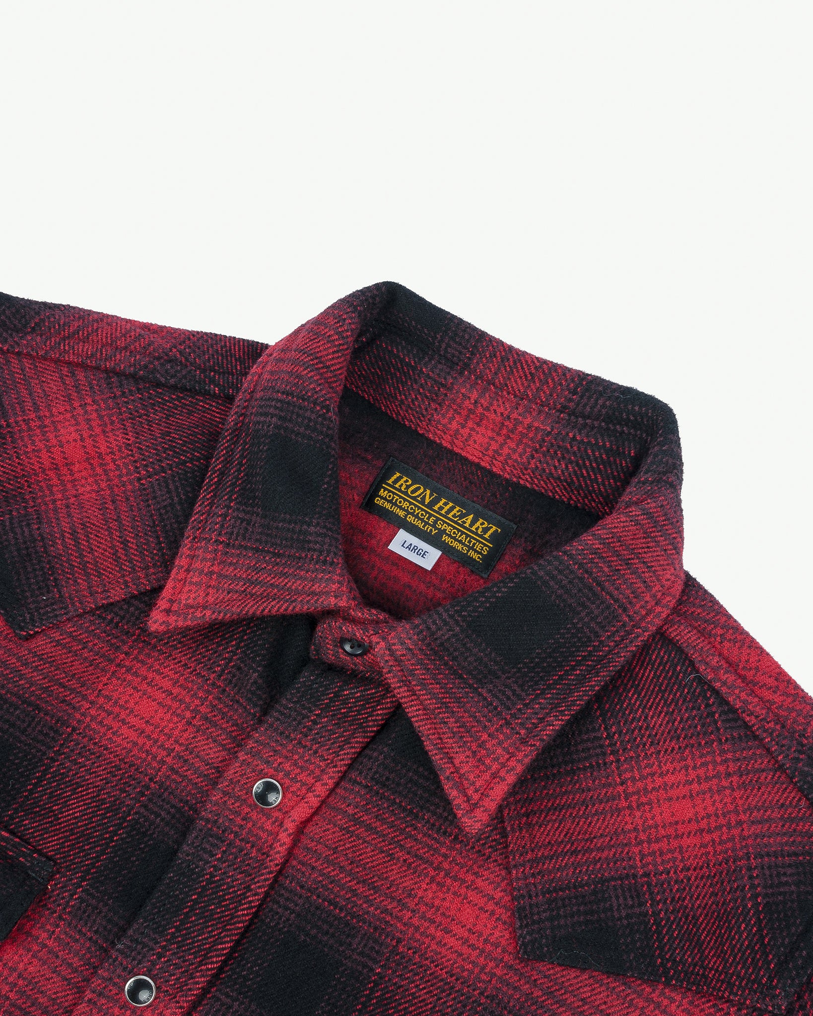 Iron Heart Japanese Ultra Heavy Flannel Ombré Check Western