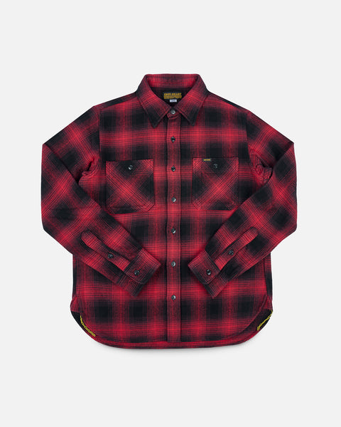 Iron Heart Japanese Ultra Heavy Flannel Ombré Check Work Shirt