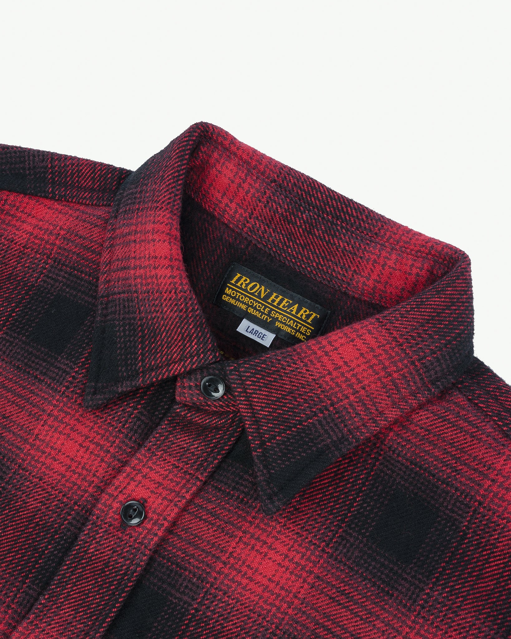 Iron Heart Japanese Ultra Heavy Flannel Ombré Check Work Shirt