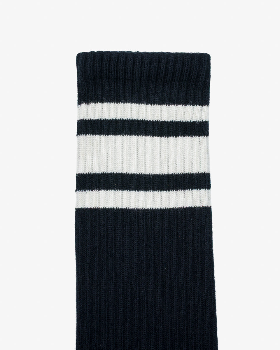 Decka Showatabé '80s Skater Socks - Black x Ecru