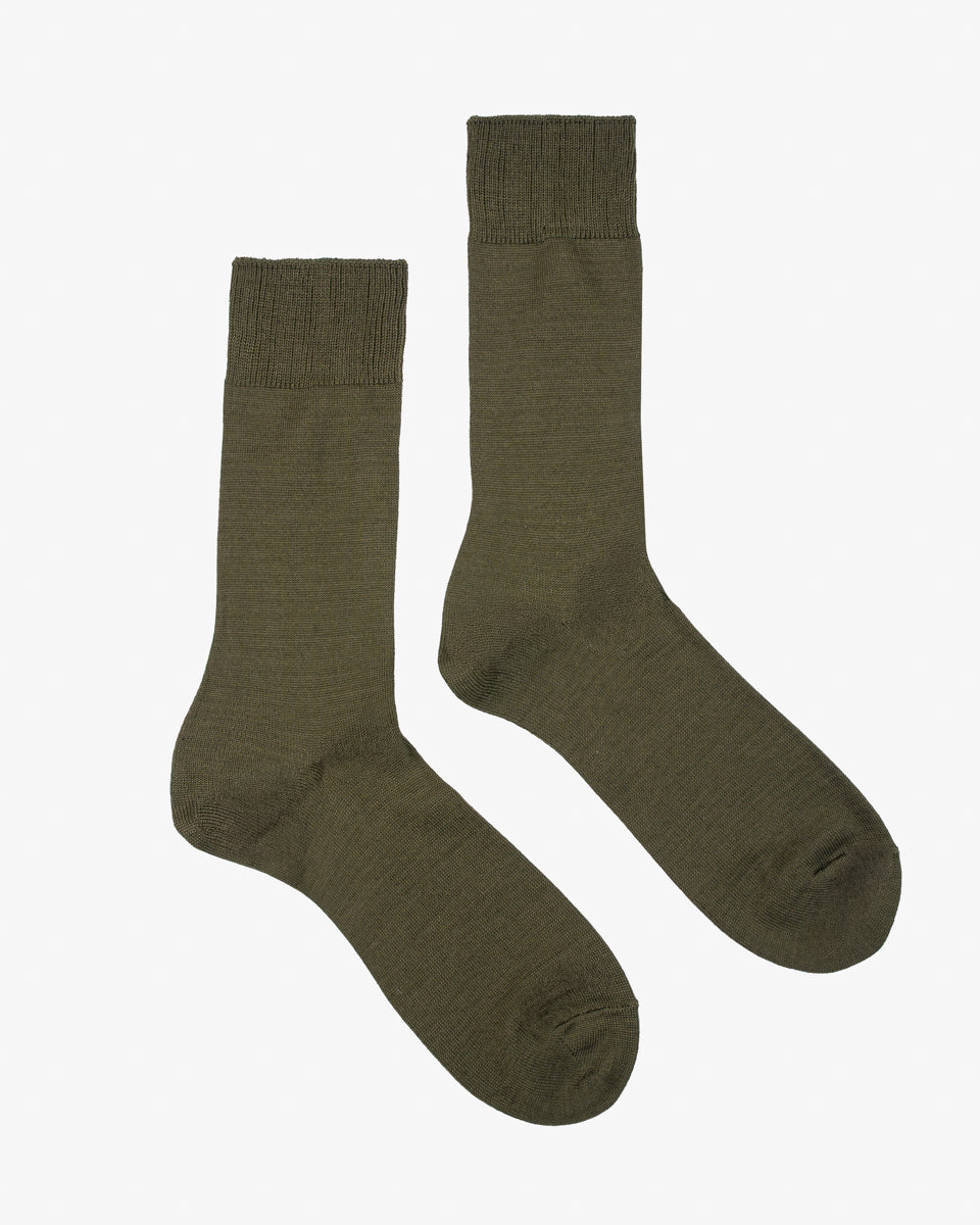 Decka Showatabé Giza Cotton Mercerized Socks - Olive