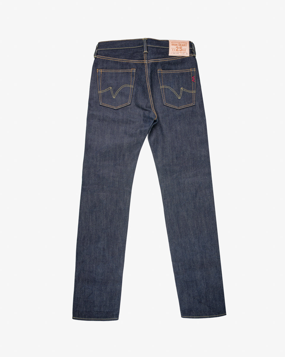 25oz Selvedge Denim Slim Straight Cut Jeans - Indigo (IH-666-XHS) Tag 33, Hemmed to 37.0"