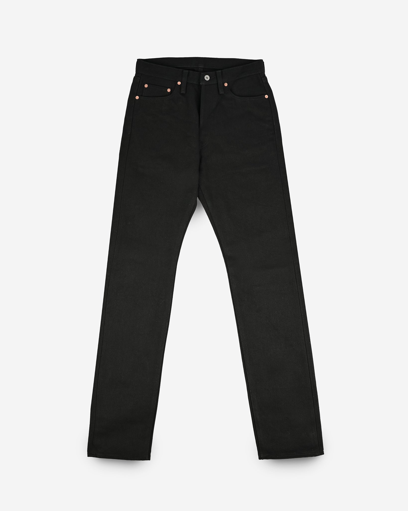 21oz Selvedge Denim Relaxed Tapered Cut - Superblack Non-Fade
