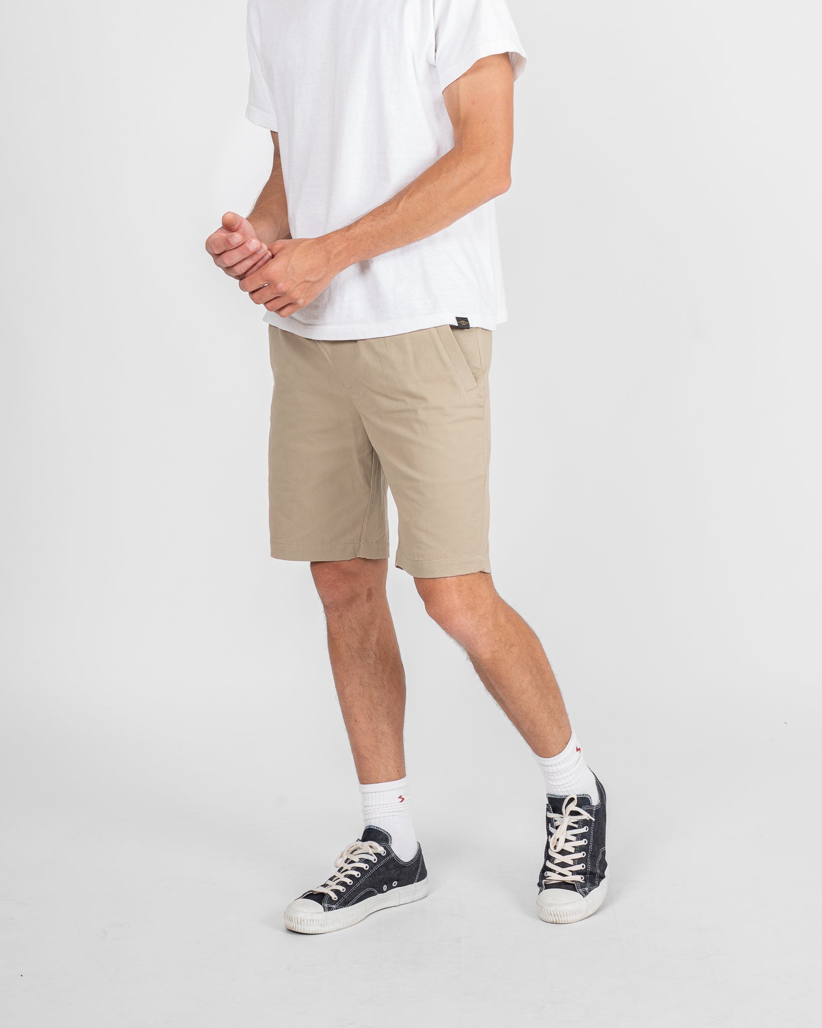 8oz Japanese Sanded Drill Shorts - Taupe