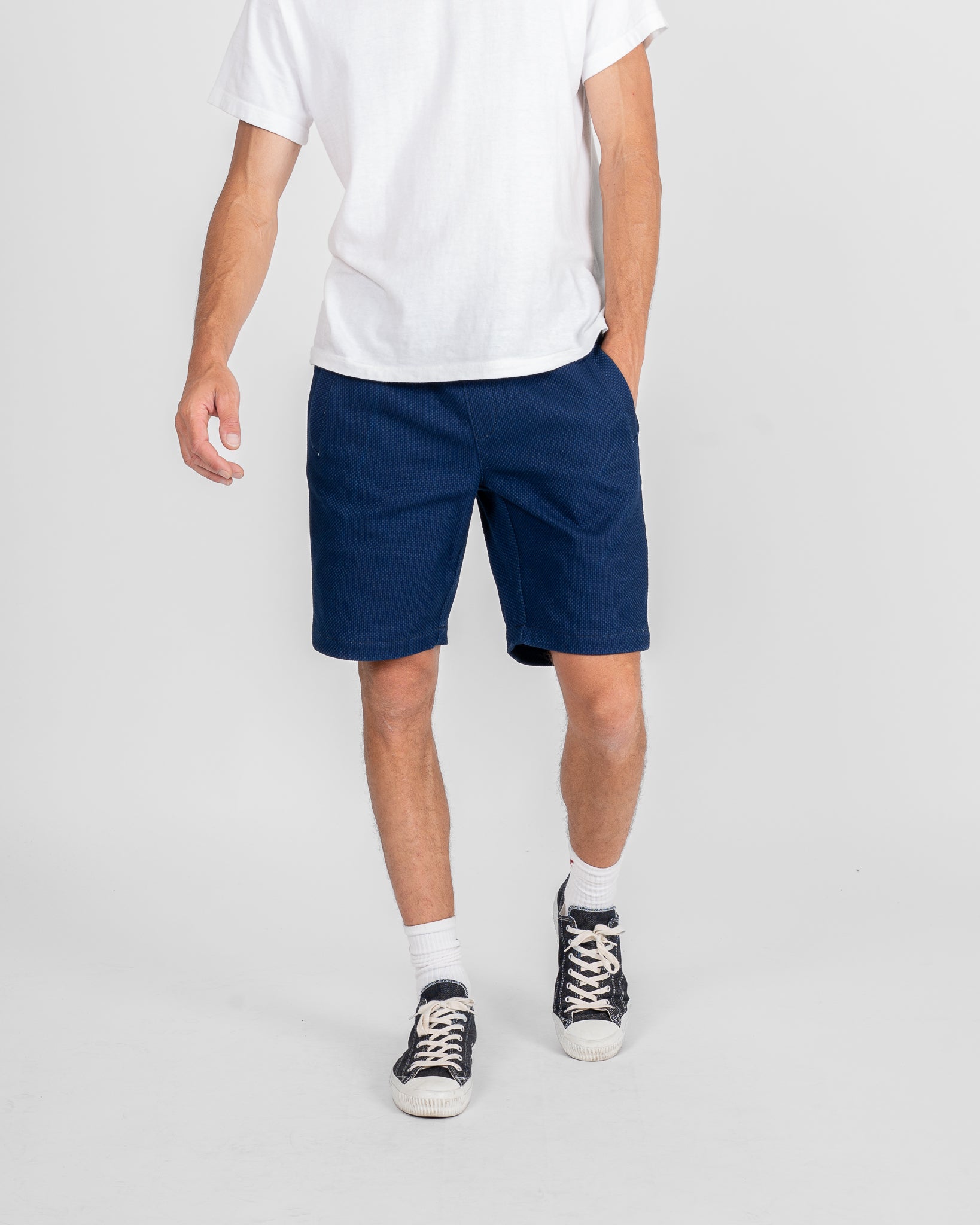 9oz Japanese Sashiko Shorts - Indigo
