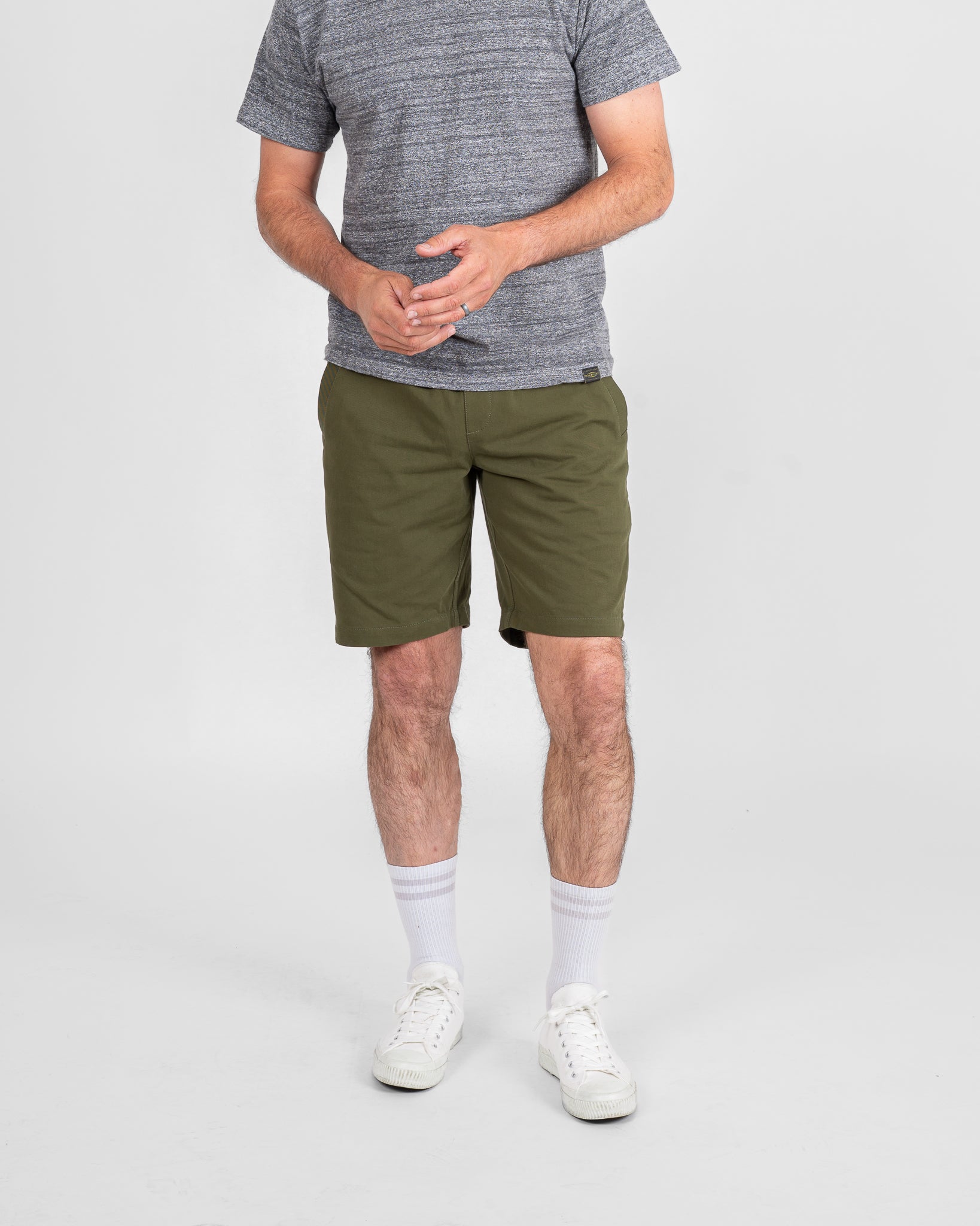 8oz Organic Sanded Twill Shorts - Olive