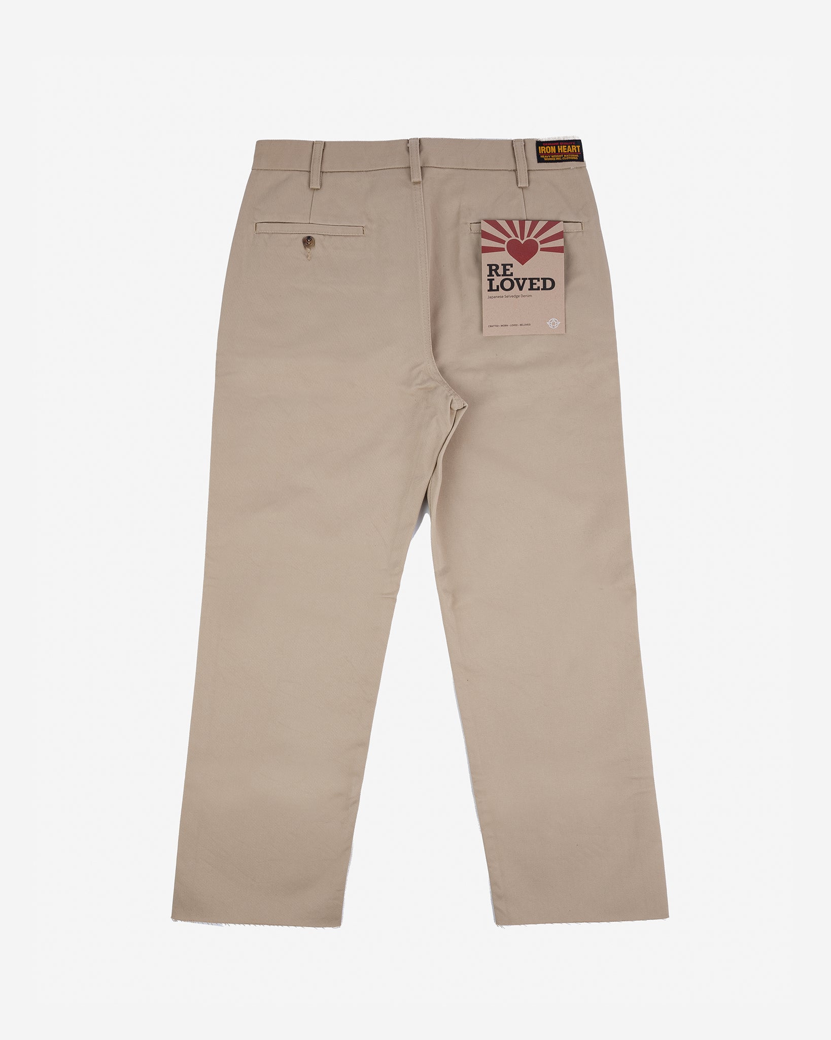 12oz Heavy Cotton Regular Fit Chinos - Khaki (IH-730-KHA) Tag 36, Cut to 28.75''