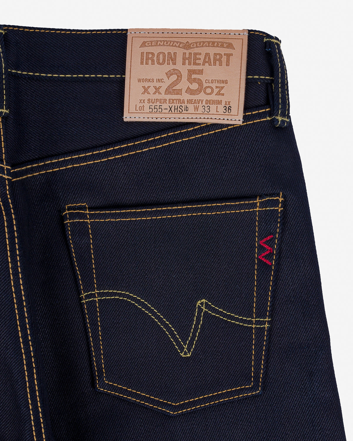 Iron Heart 25oz Selvedge Denim Slim Jeans - Indigo/Black