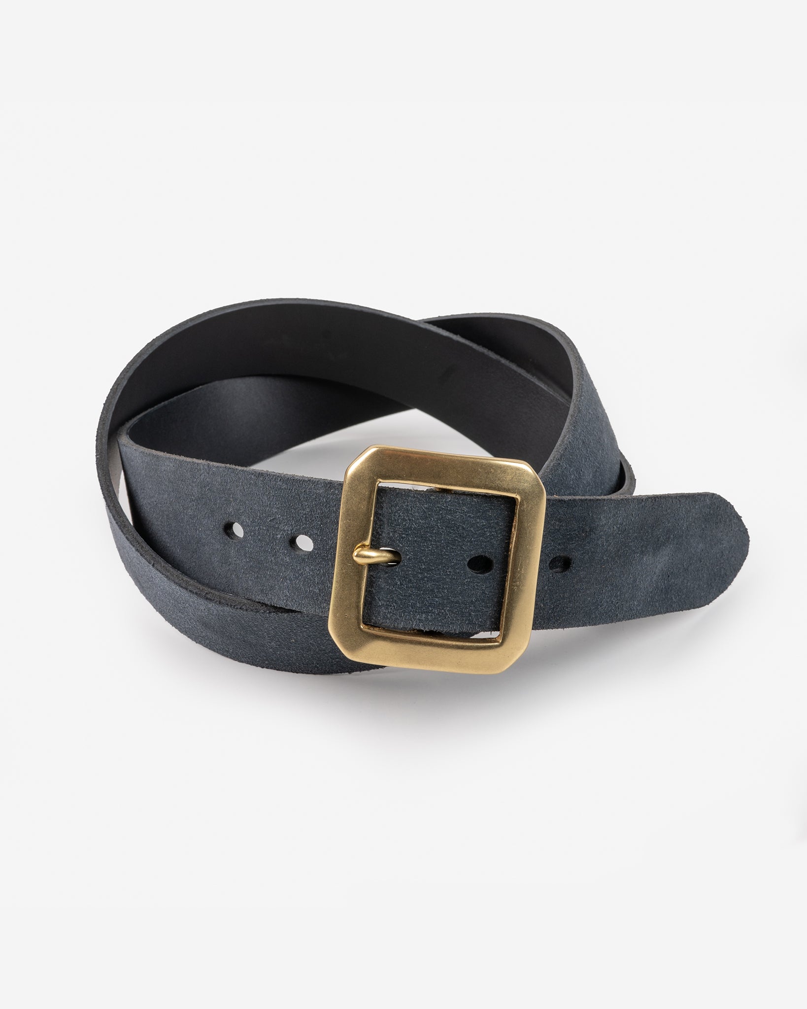OGL Single Prong Garrison Buckle Leather Belt - Rough Out Black