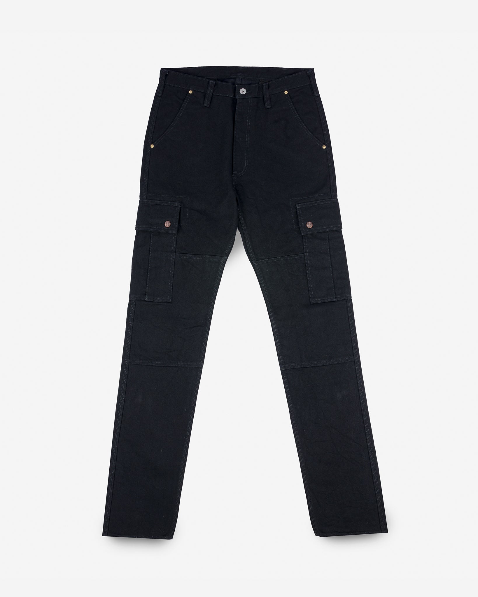 14oz Selvedge Denim Cargo Pants - Black/Black