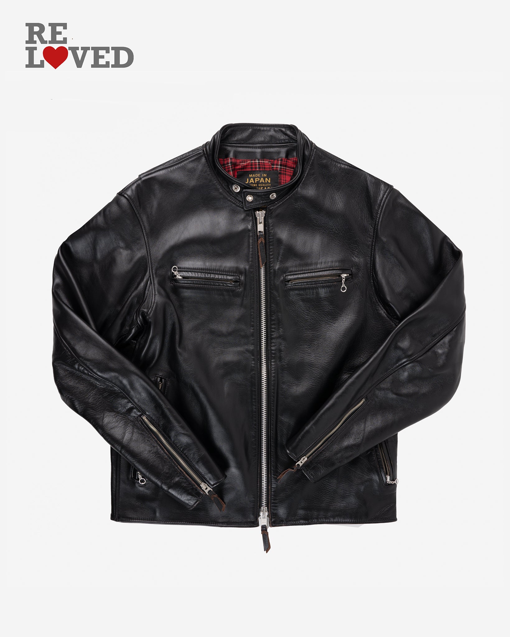 Japanese Horsehide Rider’s Jacket - Black (IHJ-35xSE) Size XXL