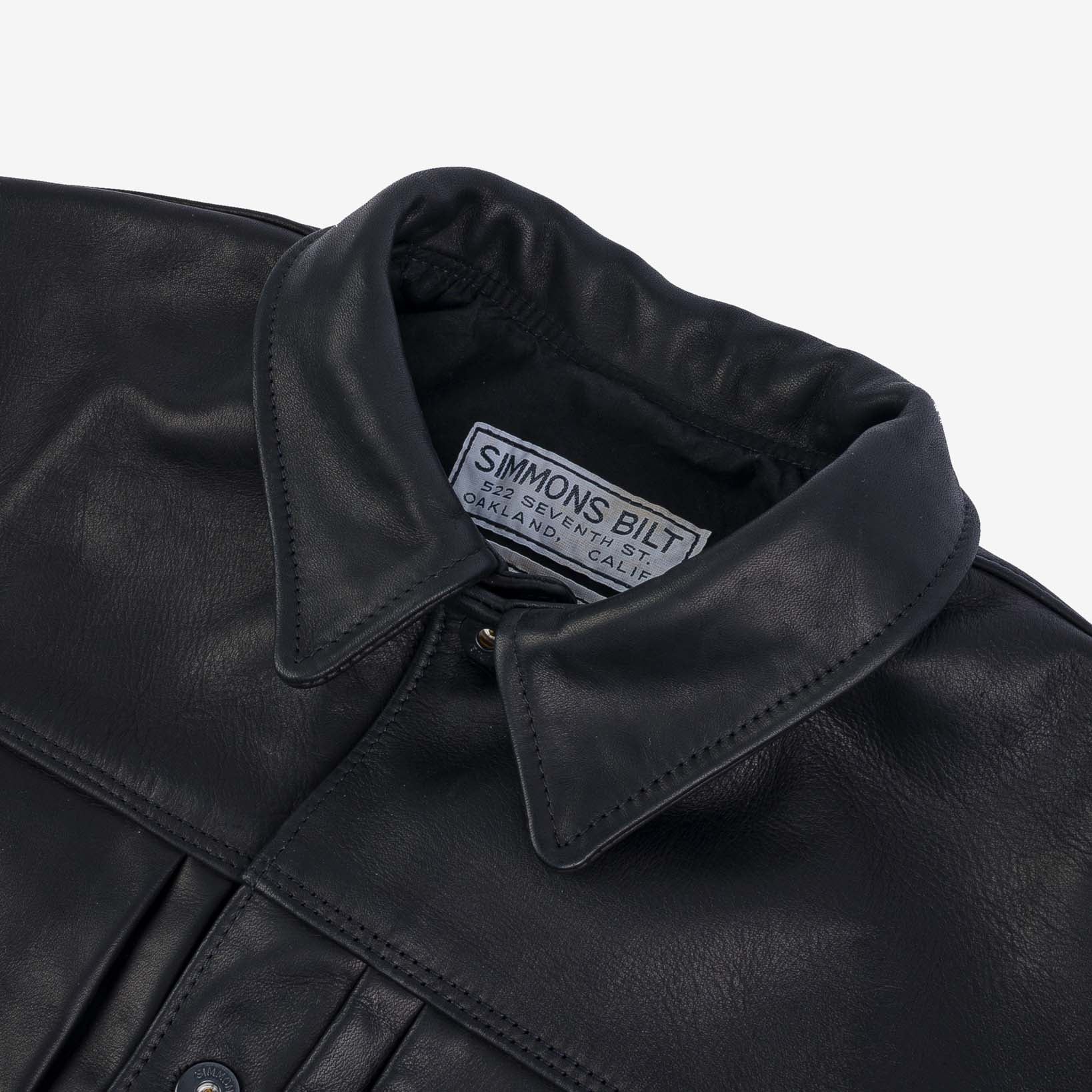 Iron Heart x Simmons Bilt Horsehide Type I Jacket - Black (IHSB-T1-BLK) Size XL