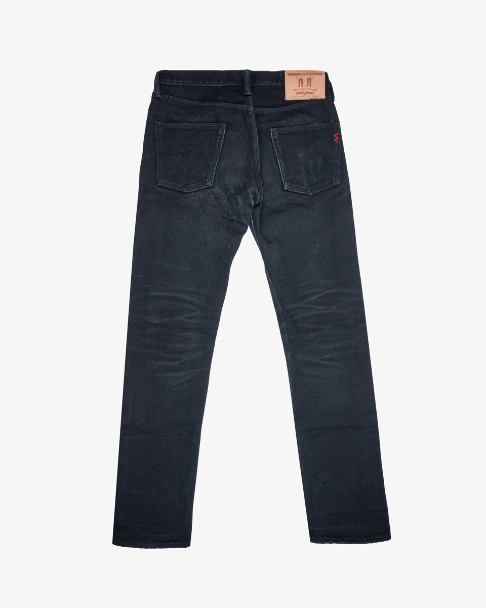 21oz Selvedge Denim Slim Tapered Jeans - Superblack (Fades To Grey) (BS69xSOP420) Tag 32, Cut to 34.7''