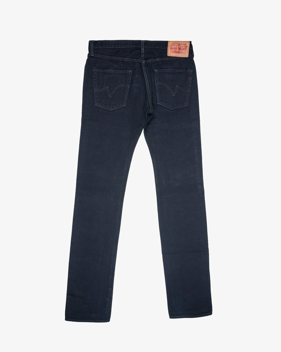 14oz Selvedge Denim Slim Tapered Cut Jeans - Mad Black (IH-777S-14mb) Tag 34, Hemmed to 37.0"