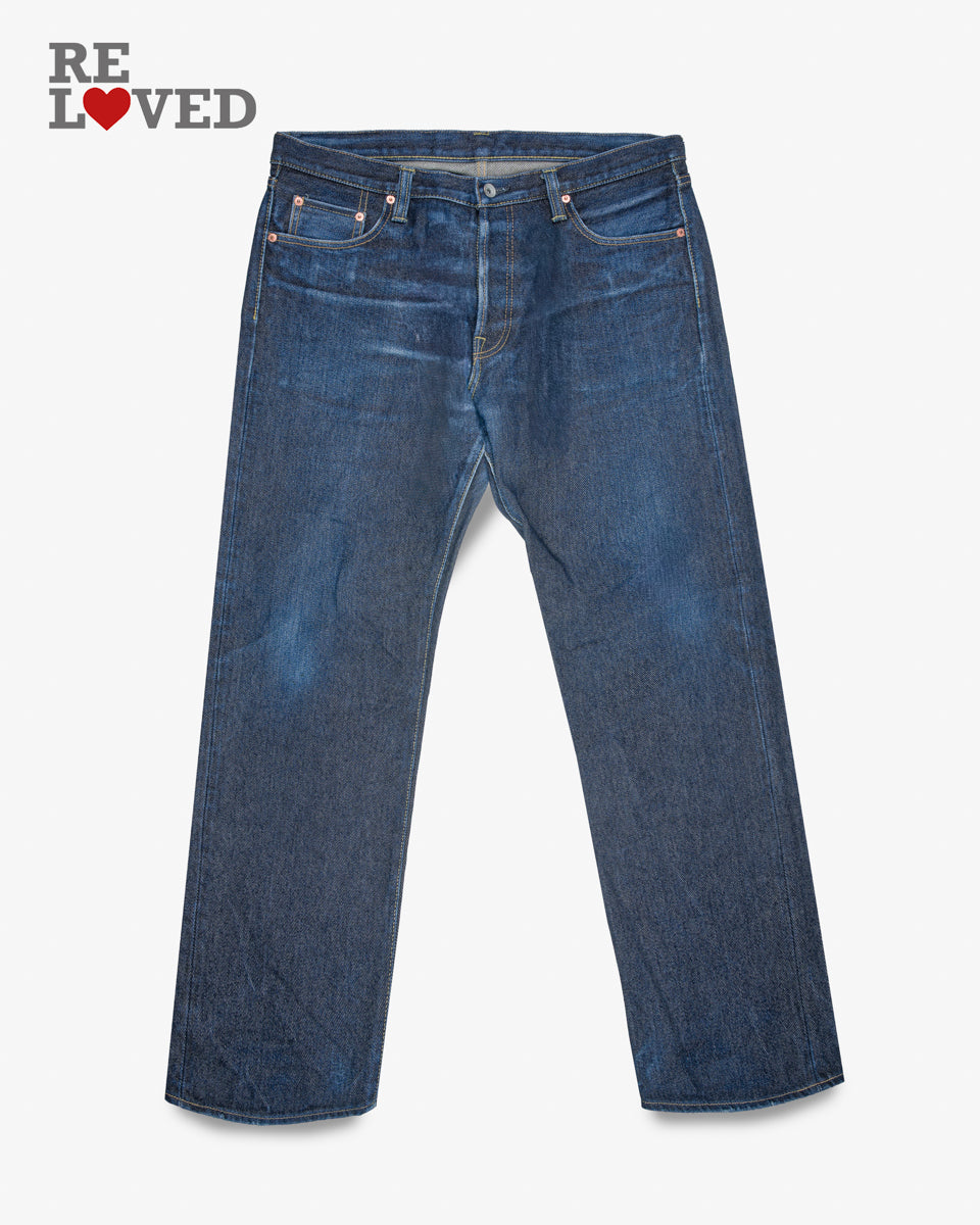21oz Left Hand Twill Selvedge Denim Straight Cut Jeans - Indigo (IH-634S-21L) Tag 38, Hemmed to 31.5"