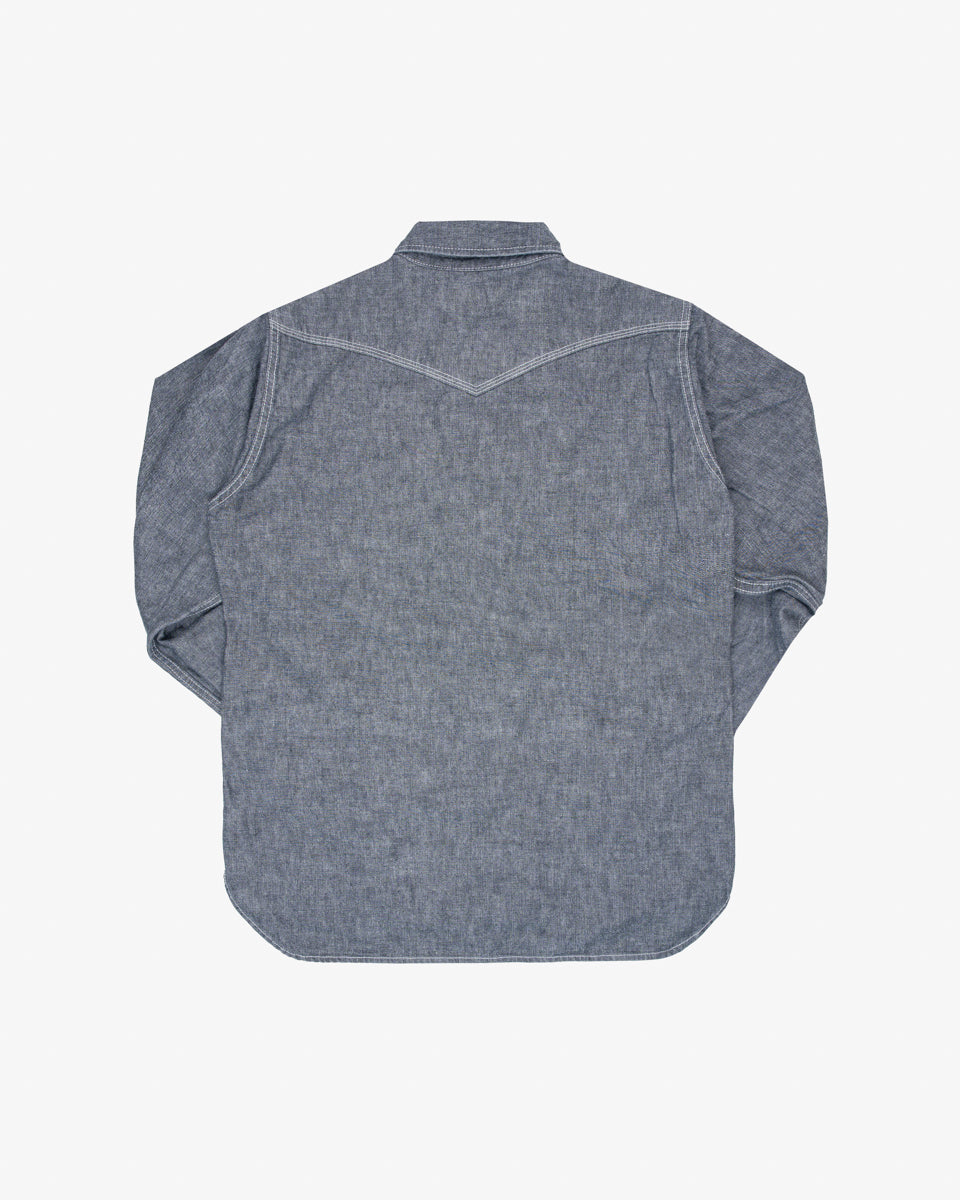 10oz Selvedge Chambray Western Shirt - Black (IHSH-128-BLK) Size M