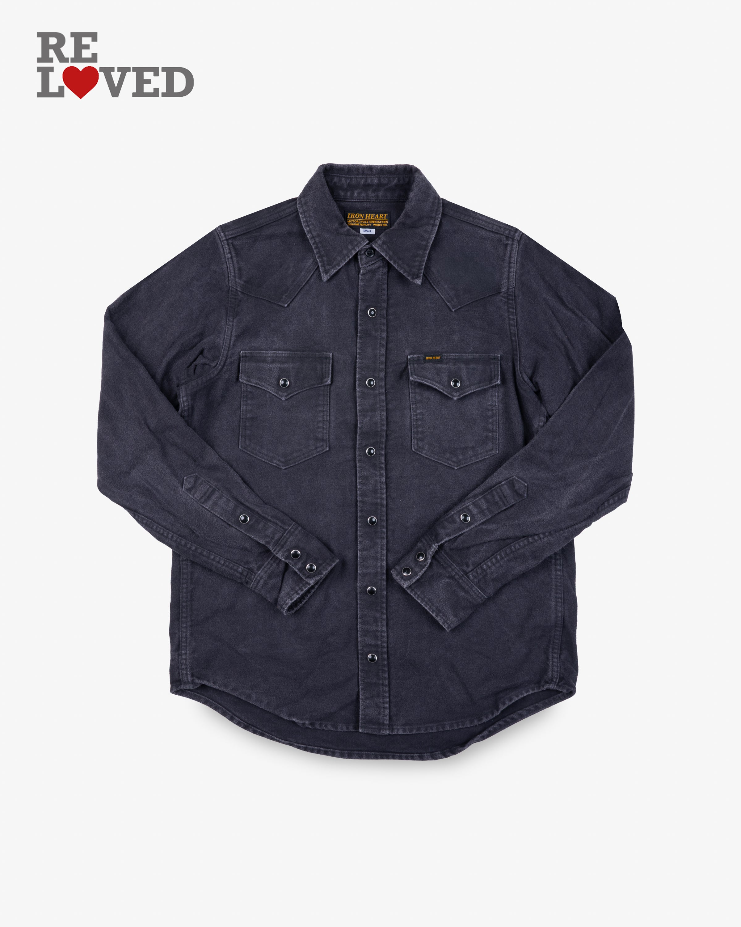 9oz Raised Whipcord Western Shirt - Black (IHSH-330-BLK) Size Small