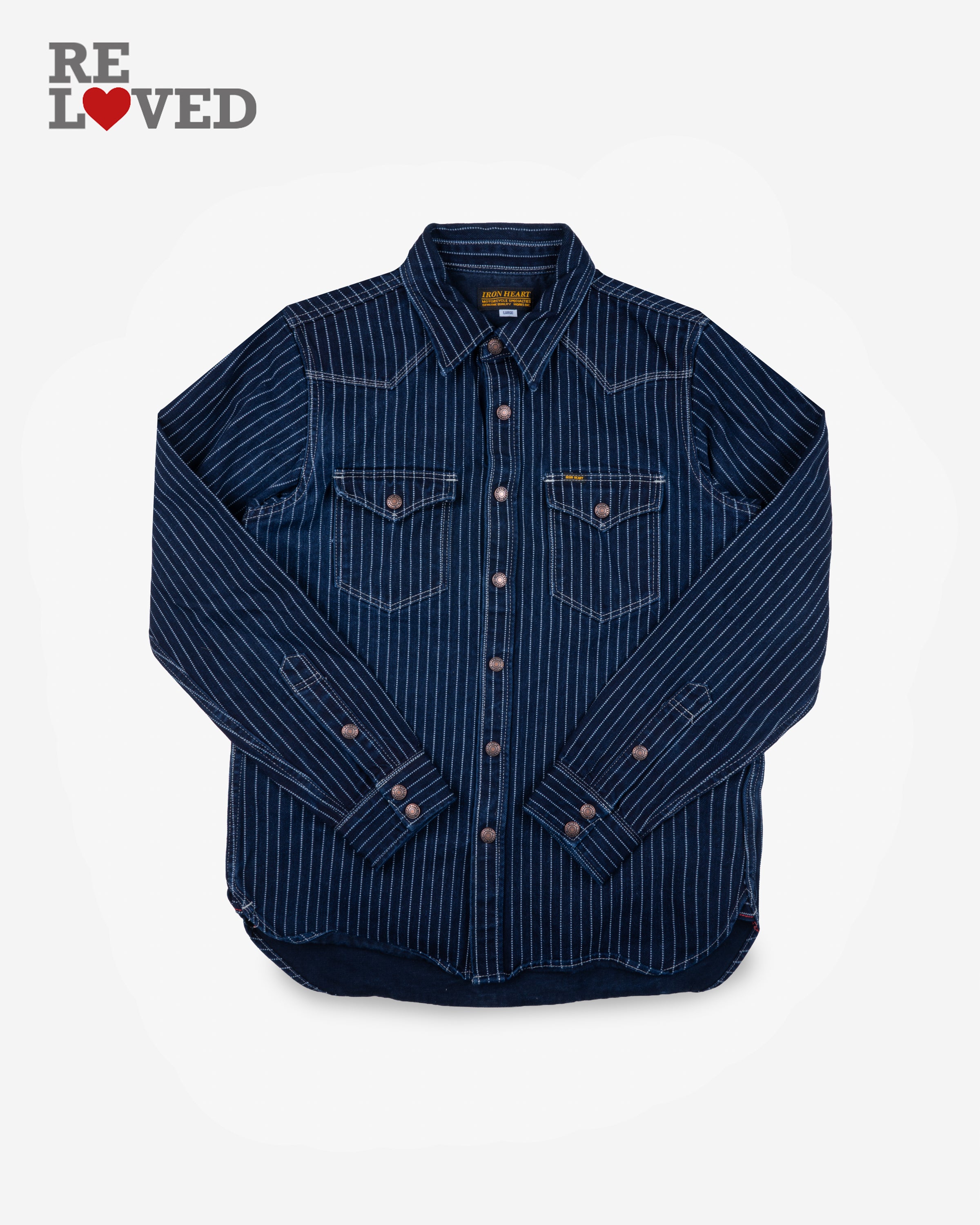 12oz Wabash Western Shirt - Indigo (IHSH-62-IND) Size Large