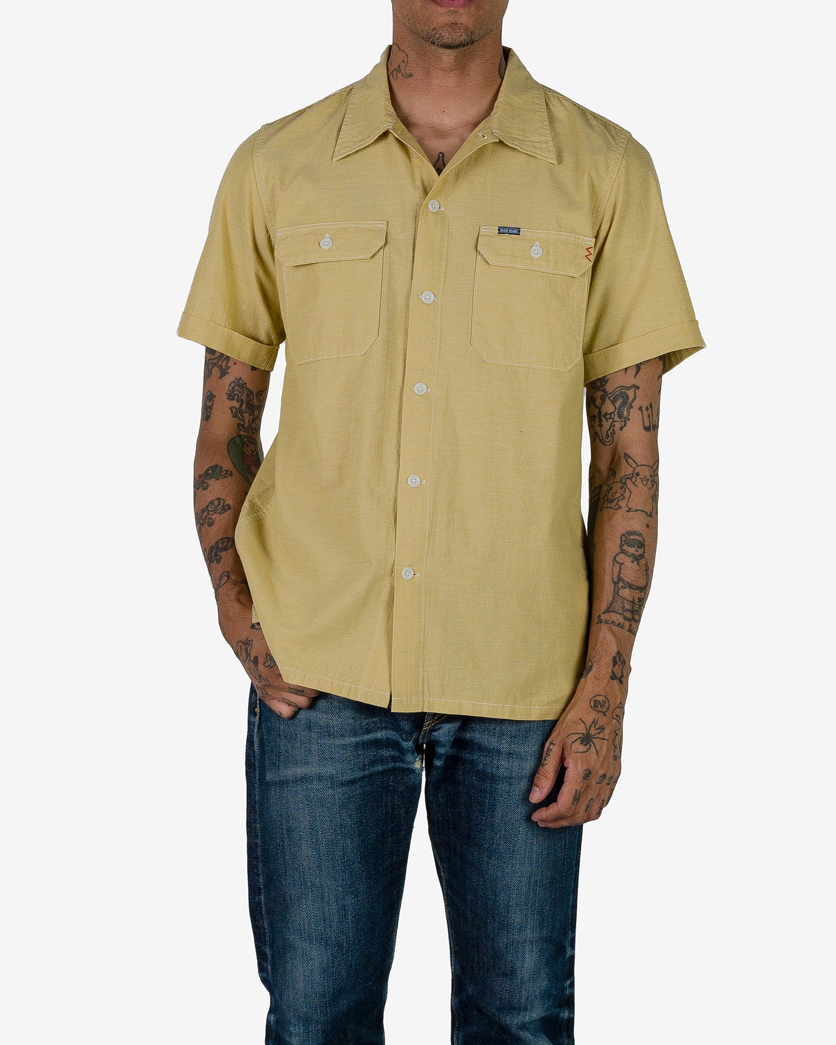 4oz Selvedge Short Sleeved Summer Shirt - Yellow