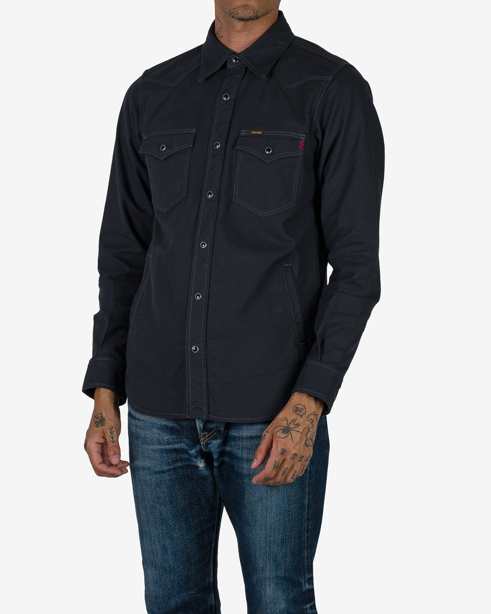 9oz Military Serge CPO Shirt - Black