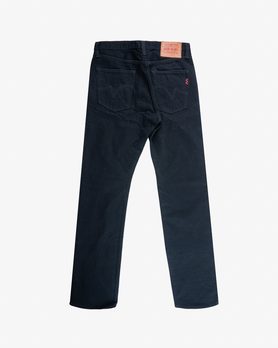 14oz Selvedge Denim Straight Cut Jeans - Black/Black (IH-634s-142bb) Tag 33, Hemmed to 32.5"