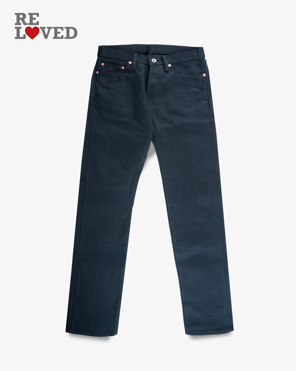 21oz Selvedge Denim Straight Cut - Superblack Non-Fade (IH-634S-SB) Tag 29, Hemmed to 31.0"