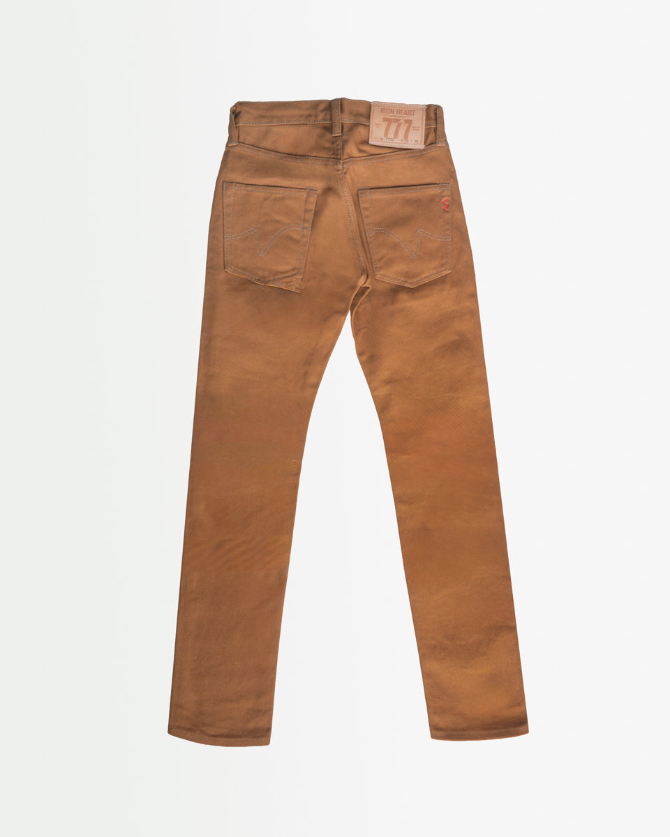 17oz Duck Slim Tapered Cut Jeans - Brown (IH-777D) Tag 28, Hemmed to 30.0"