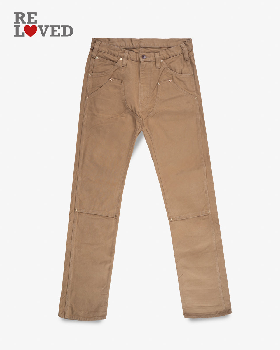 12oz Swedish Serge Double Fronted Work Pants - Mocha (IHDR-602-MOC) Tag 32, Hemmed to 33.0"