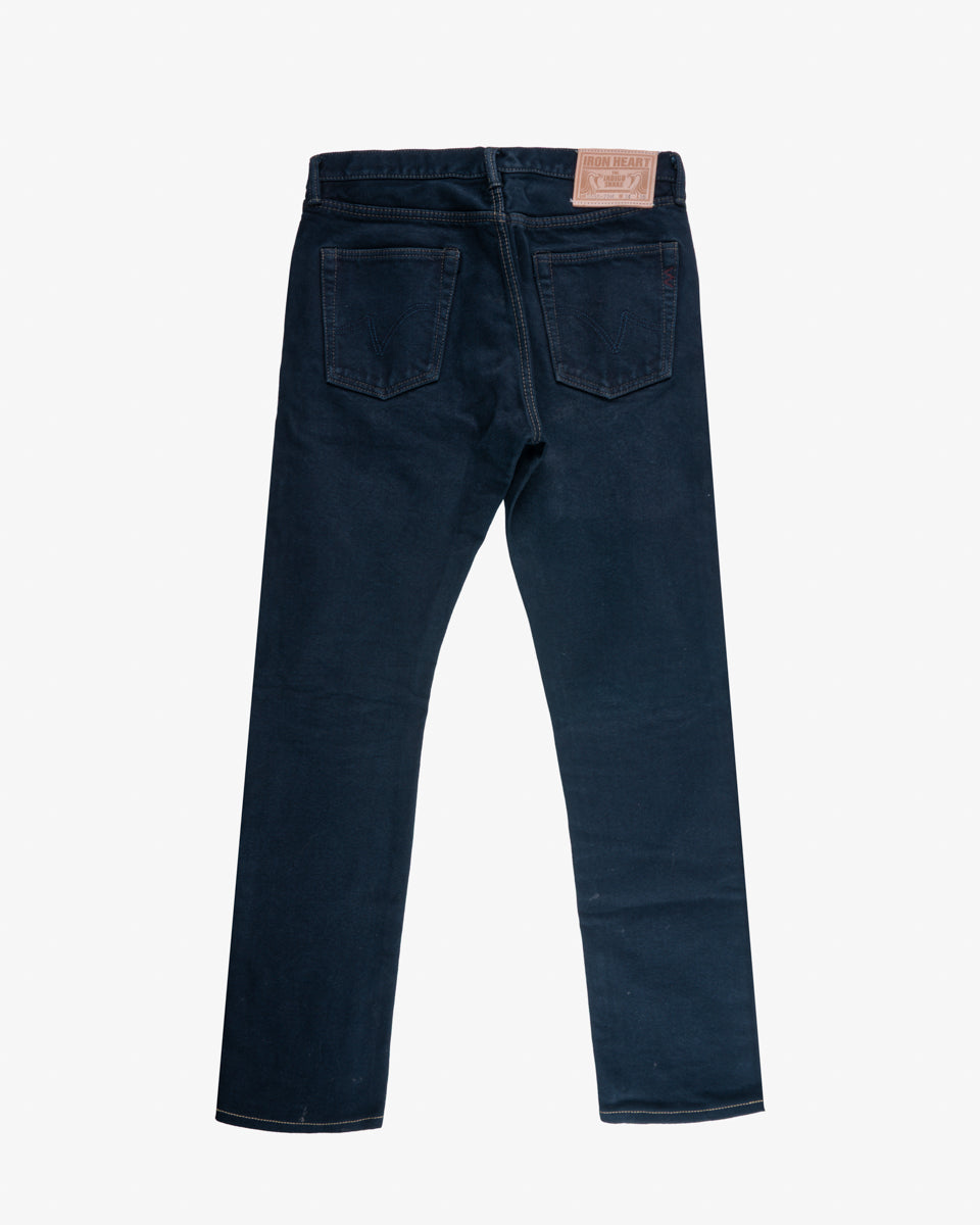 21oz Selvedge Denim Slim Cut Jeans - Indigo Overdyed Black (IH-555S-21od) Tag 34, Hemmed to 32.5"