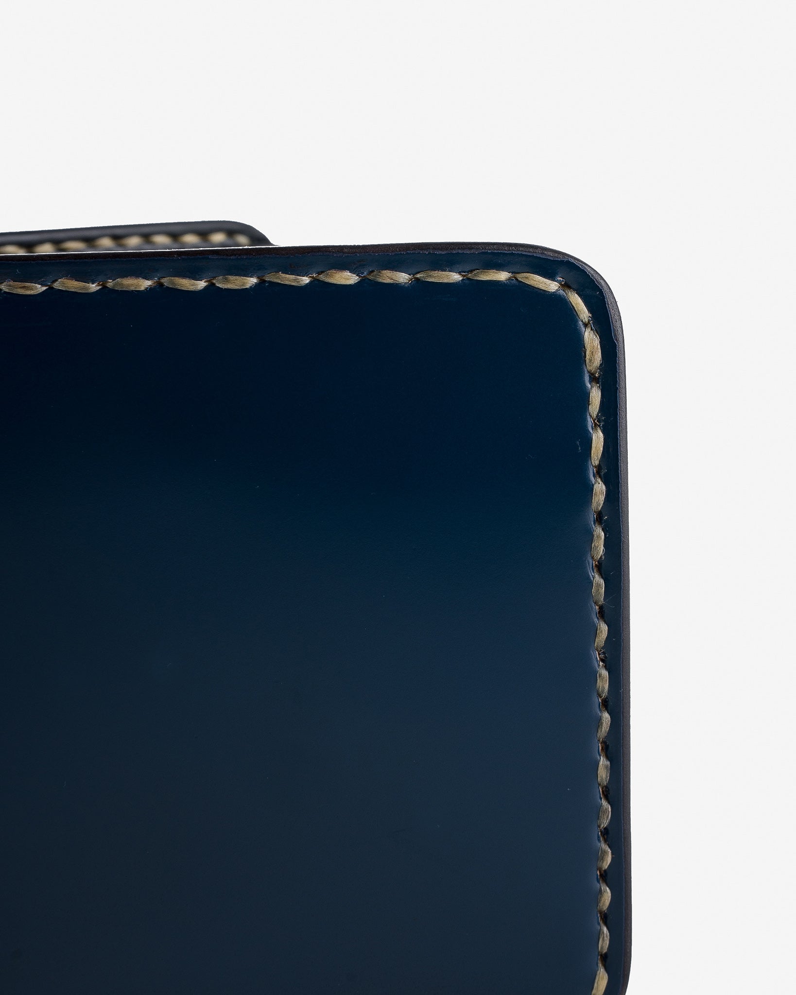 Slimline Small Shell Cordovan Wallet - Navy – Iron Heart