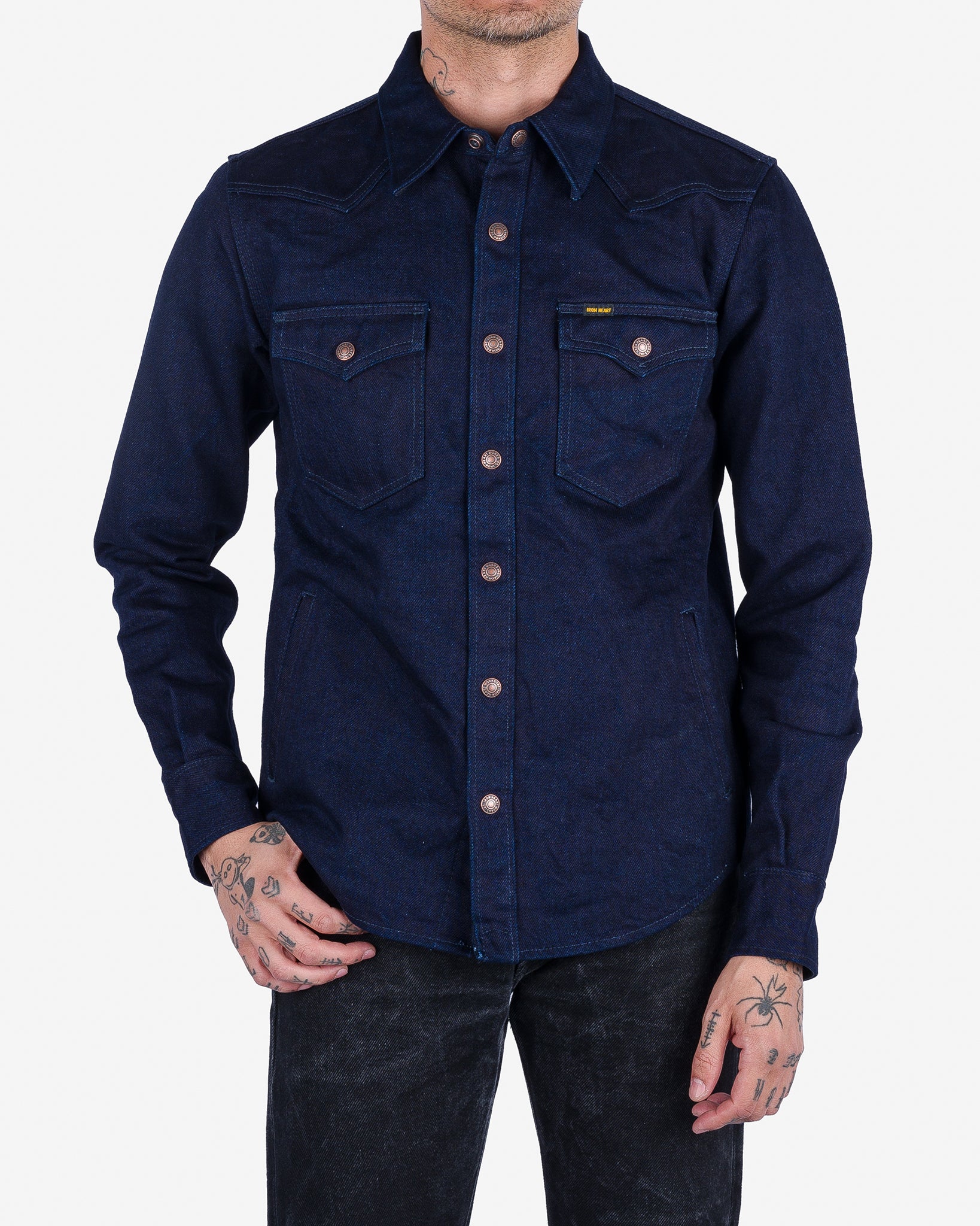 19oz Selvedge Denim CPO Shirt - Indigo/Black
