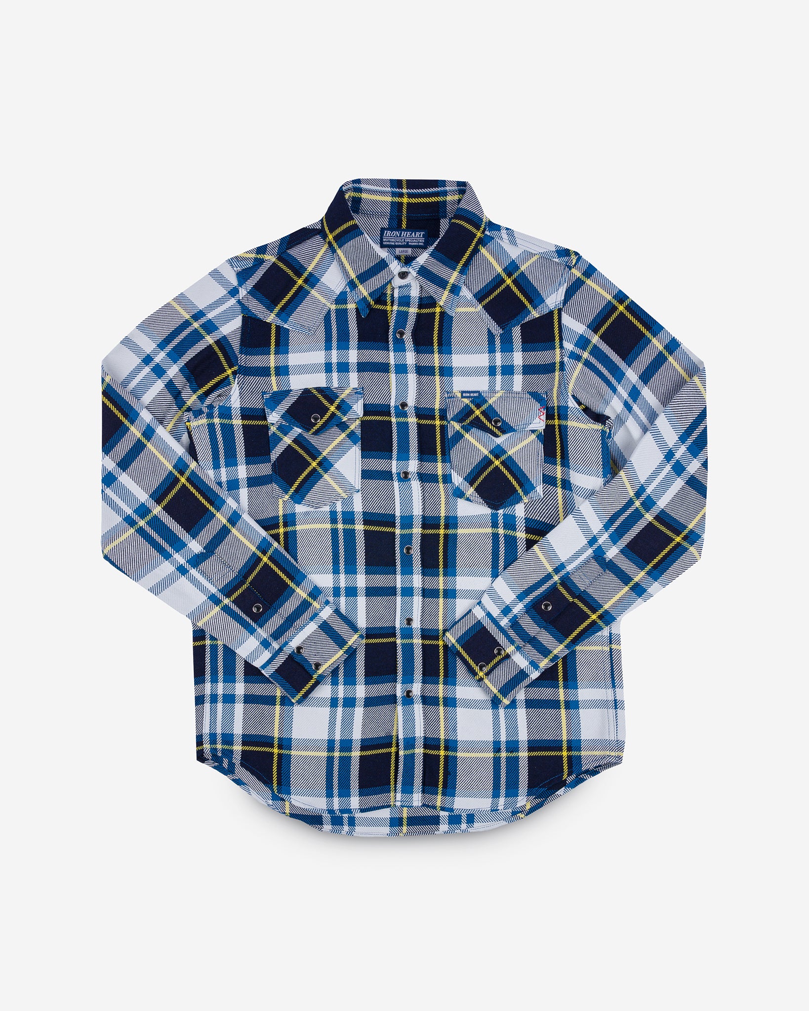 9oz Selvedge American Check Western Shirt - Blue