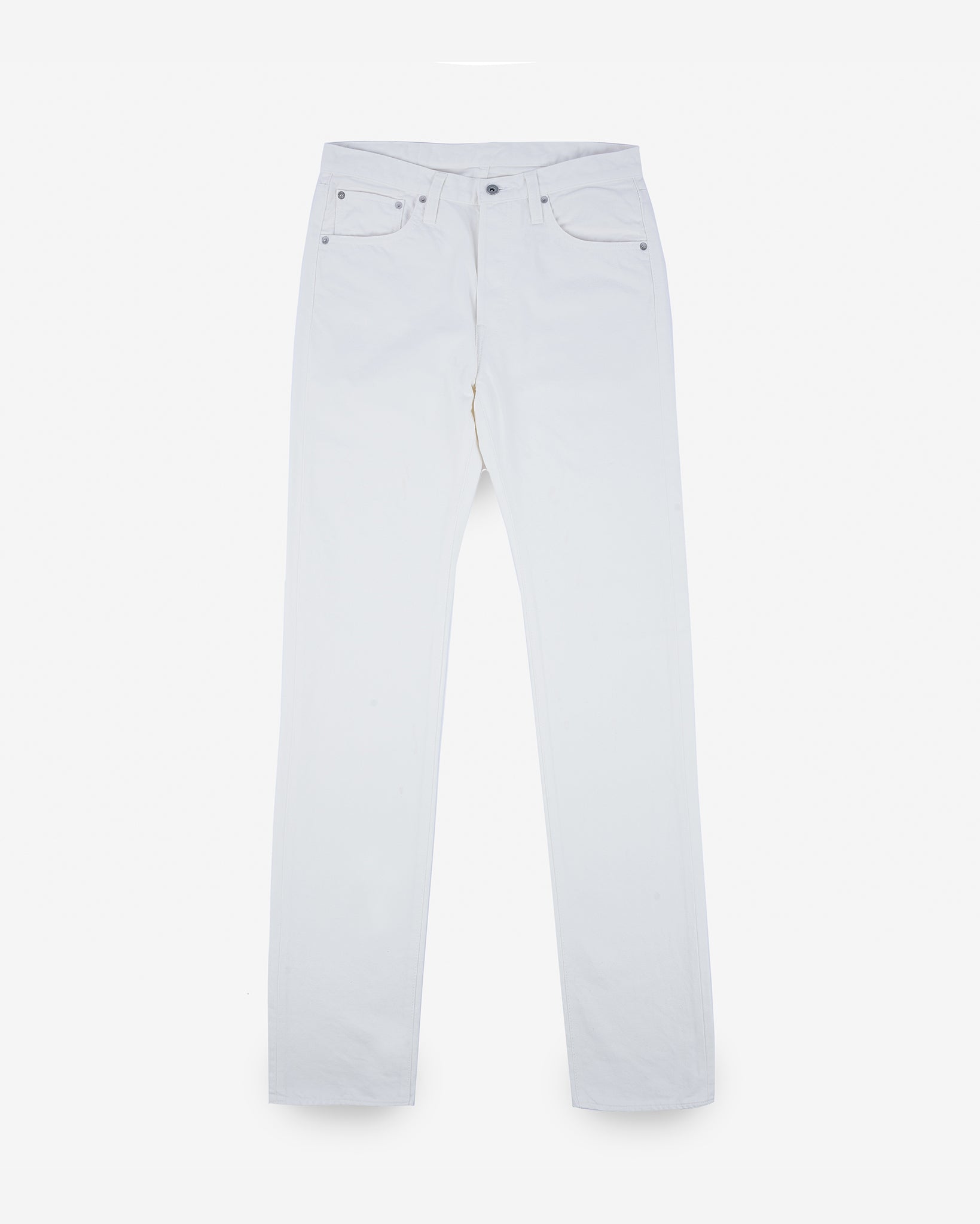 13.5oz Denim Slim Straight Cut Jeans - White