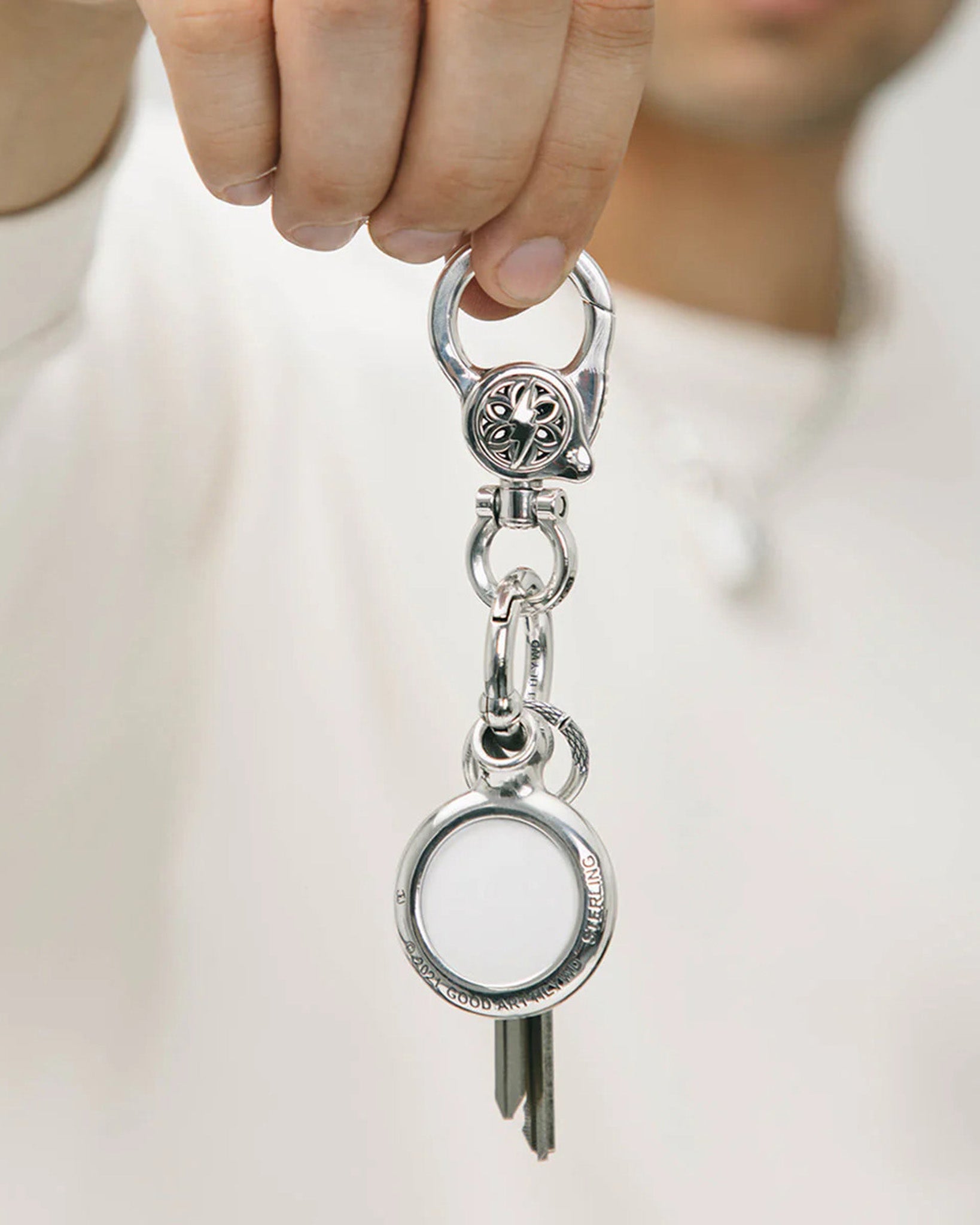 GOOD ART HLYWD AirTag Case - Sterling Silver