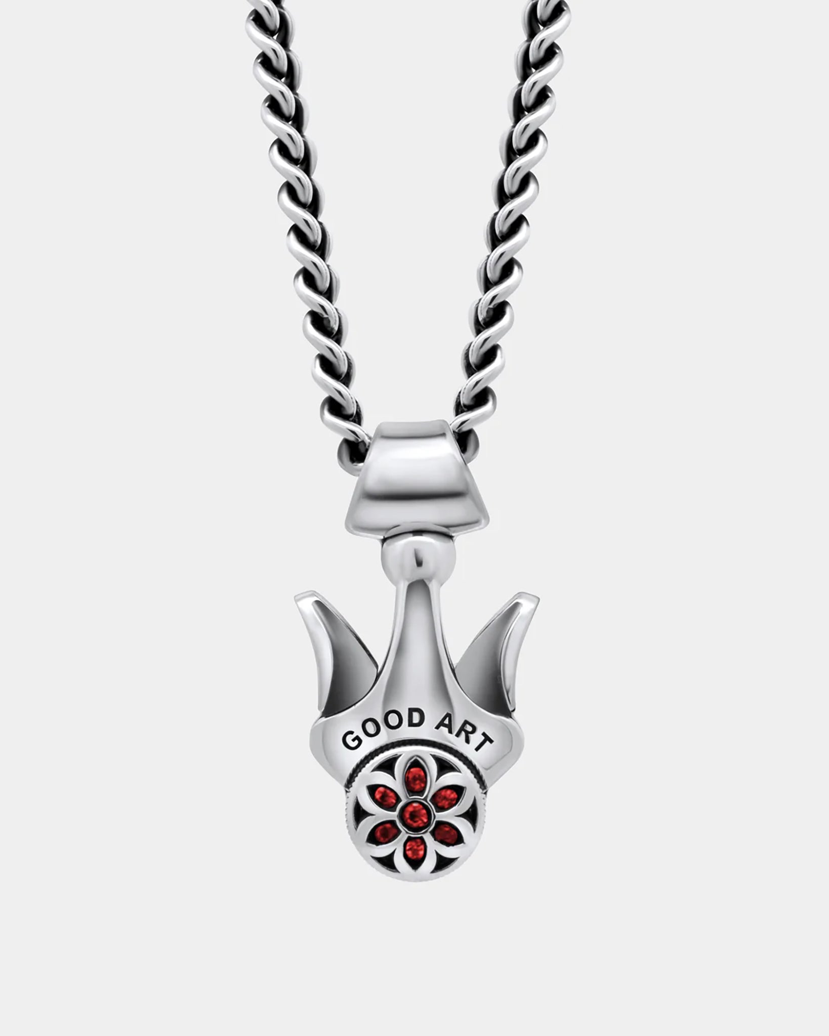 GOOD ART HLYWD Model 10 Button - Sterling Silver with Rubies