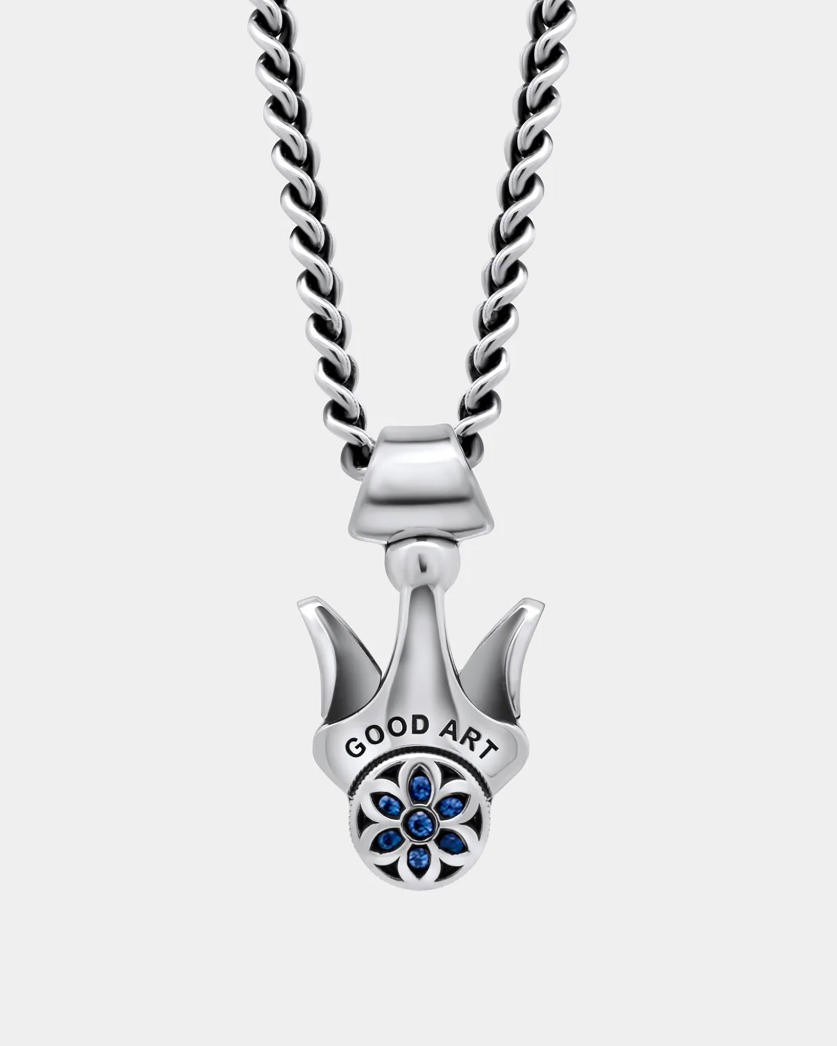 GOOD ART HLYWD Model 10 Button - Sterling Silver with Sapphires