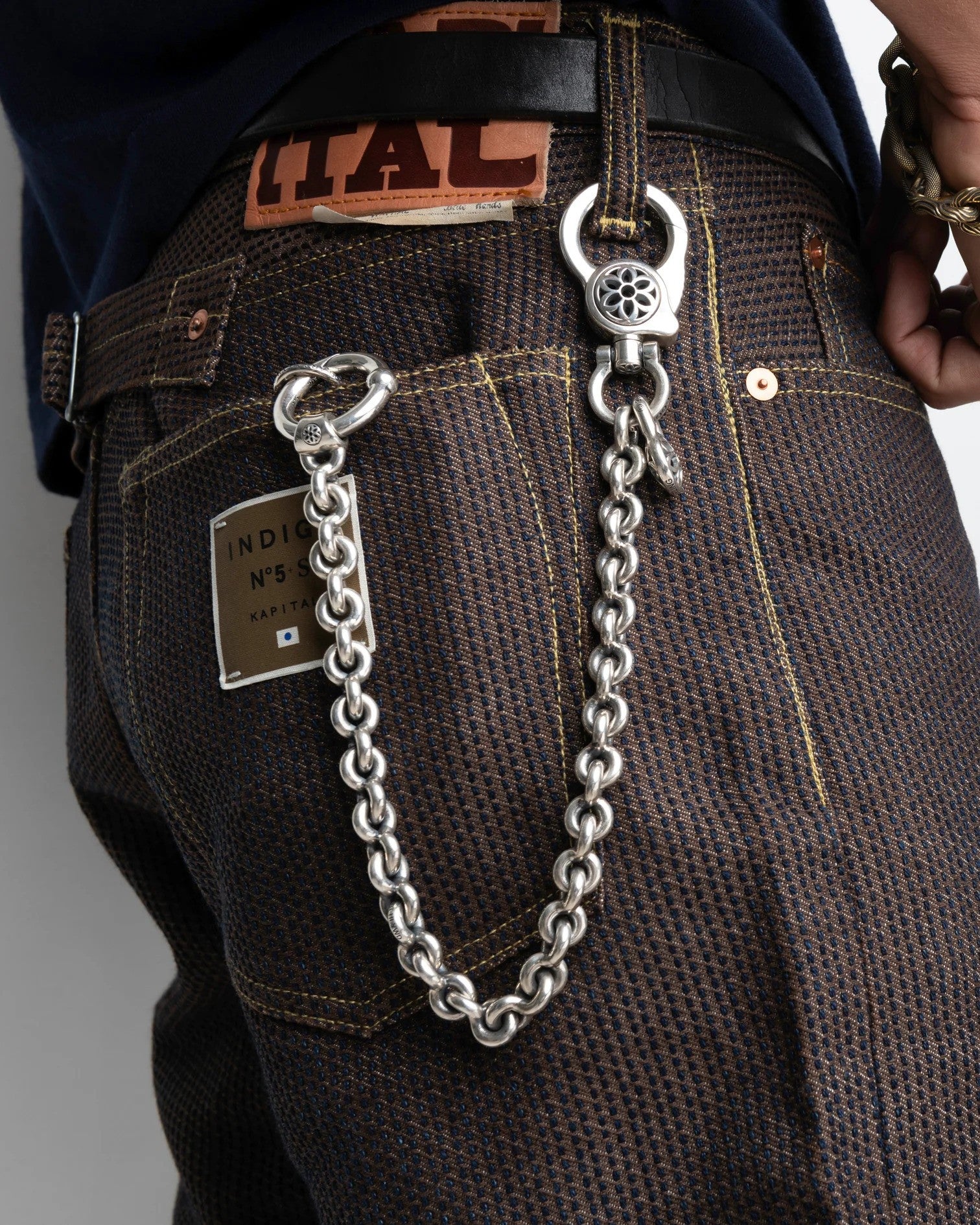 GOOD ART HLYWD Clip 8 Fin Link Wallet Chain Size B - Sterling Silver