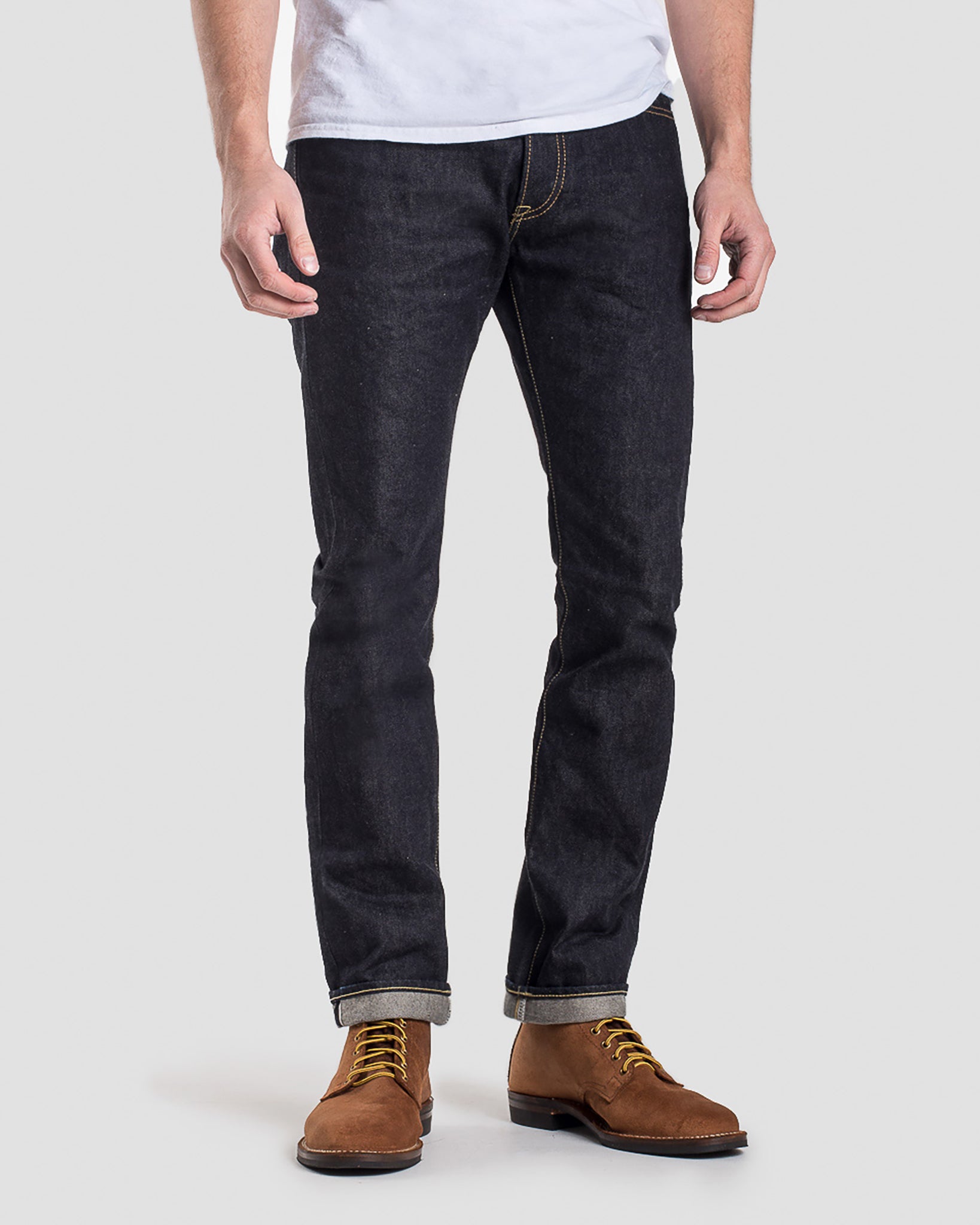 Iron Heart 14oz Selvedge Denim Slim Cut Jeans - Indigo