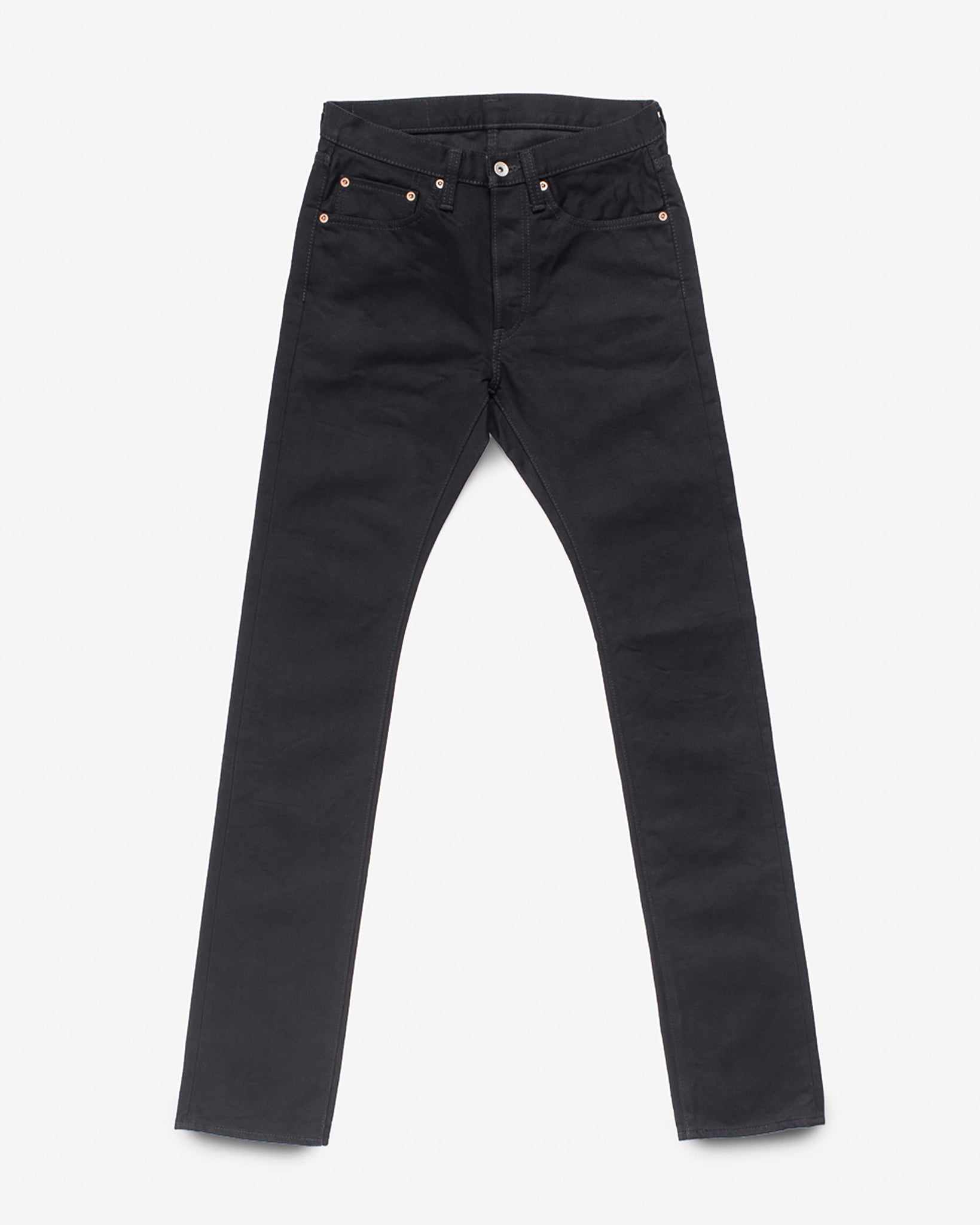 14oz Selvedge Denim Slim Cut Jeans - Black/Black