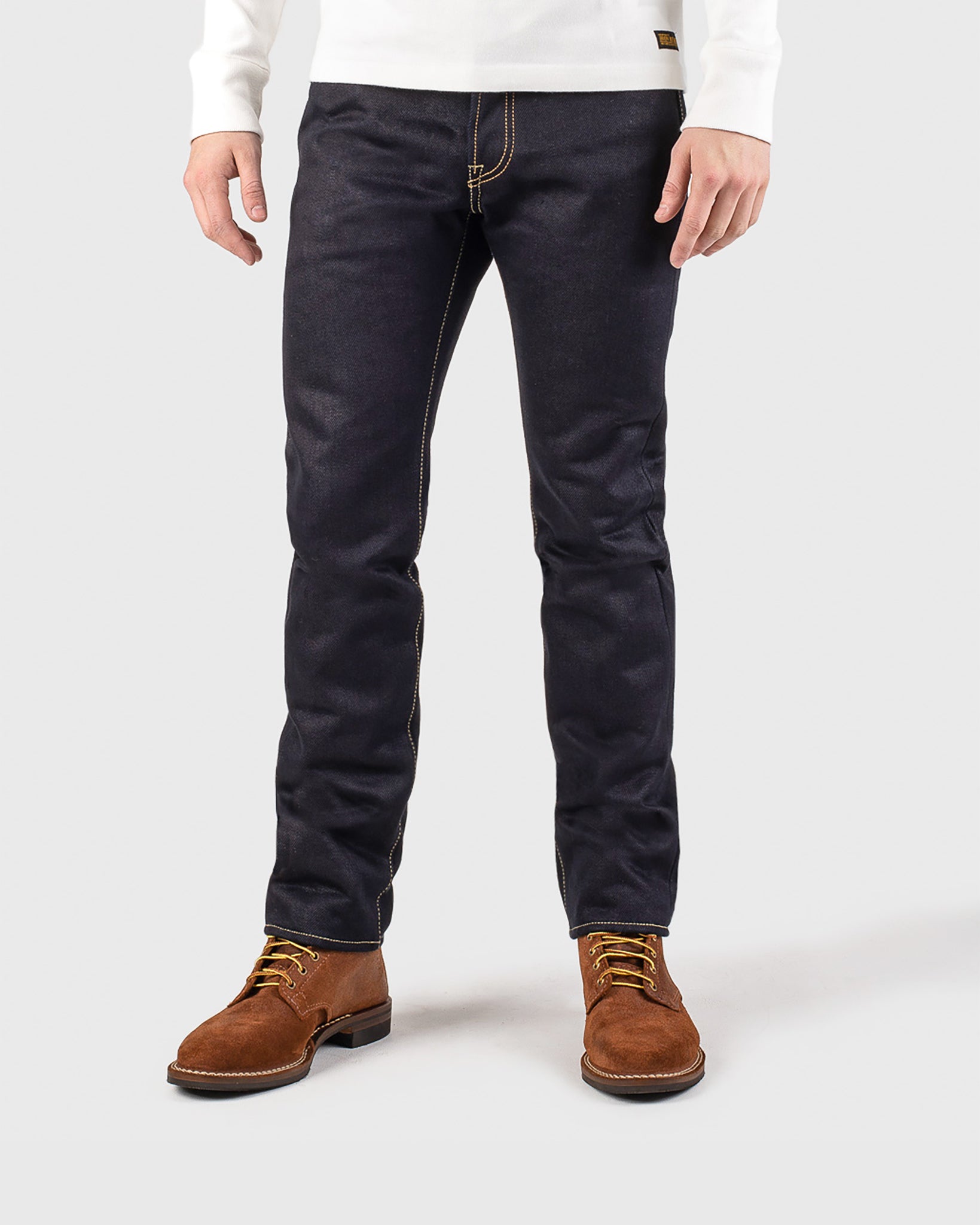 25oz Selvedge Denim Slim Cut Jeans - Indigo/Black